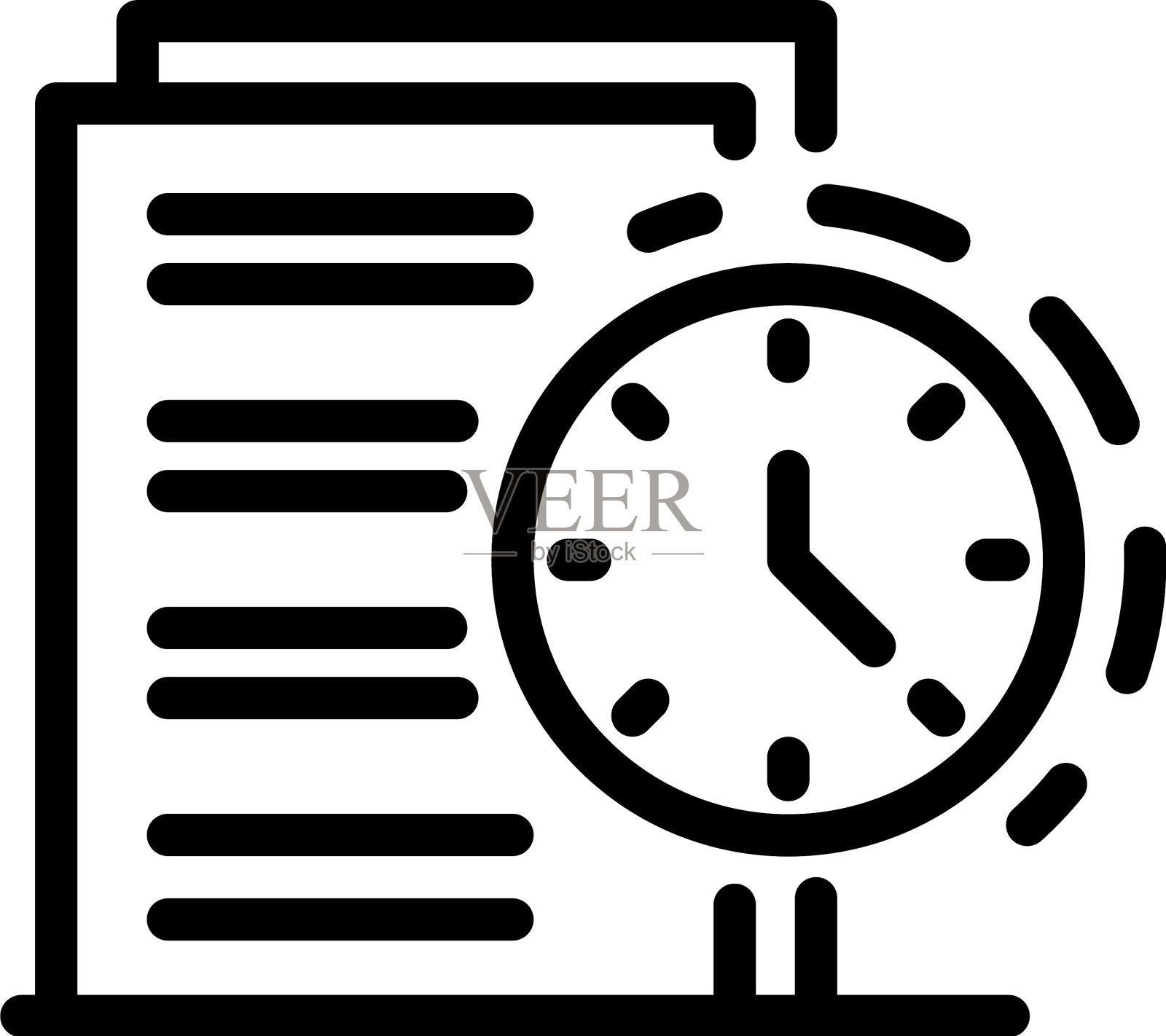 全职图形图标轮廓风格插画图片素材