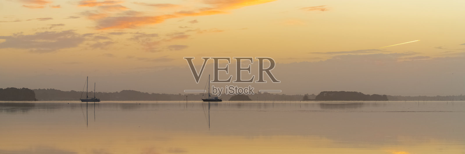 布列塔尼，莫比汗湾全景照片摄影图片