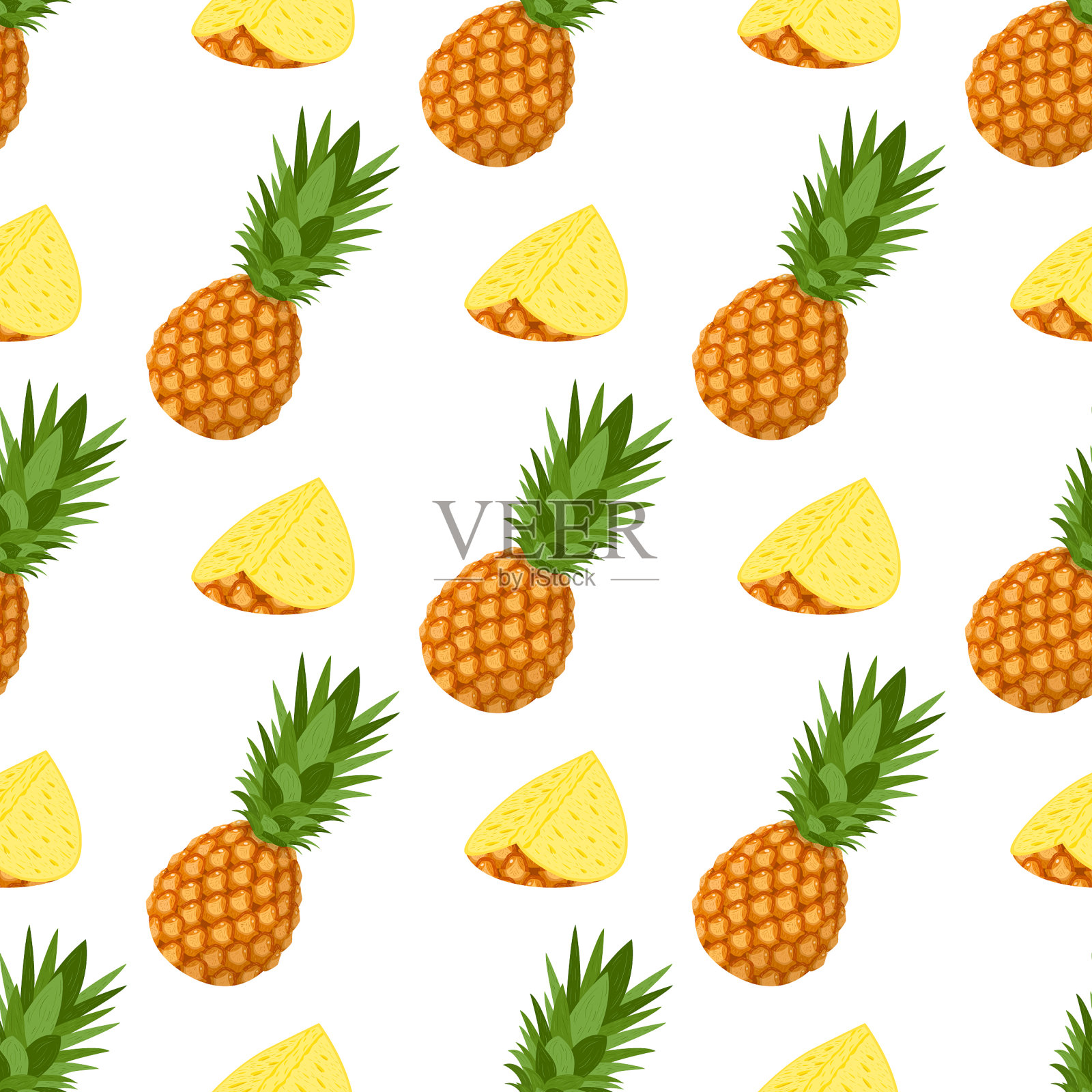 无缝花纹，新鲜整块，切块插画图片素材