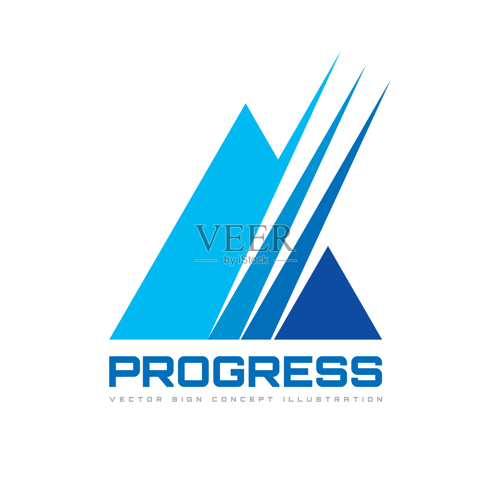 开发抽象三角形标志插画图片素材