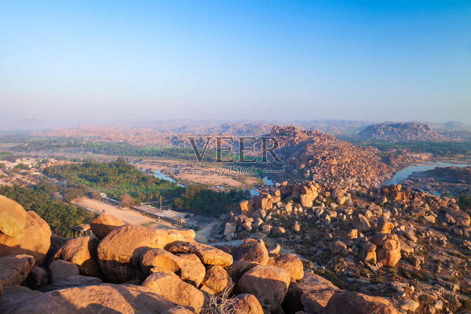 印度汉比维查耶那加拉帝国纪念碑照片摄影图片