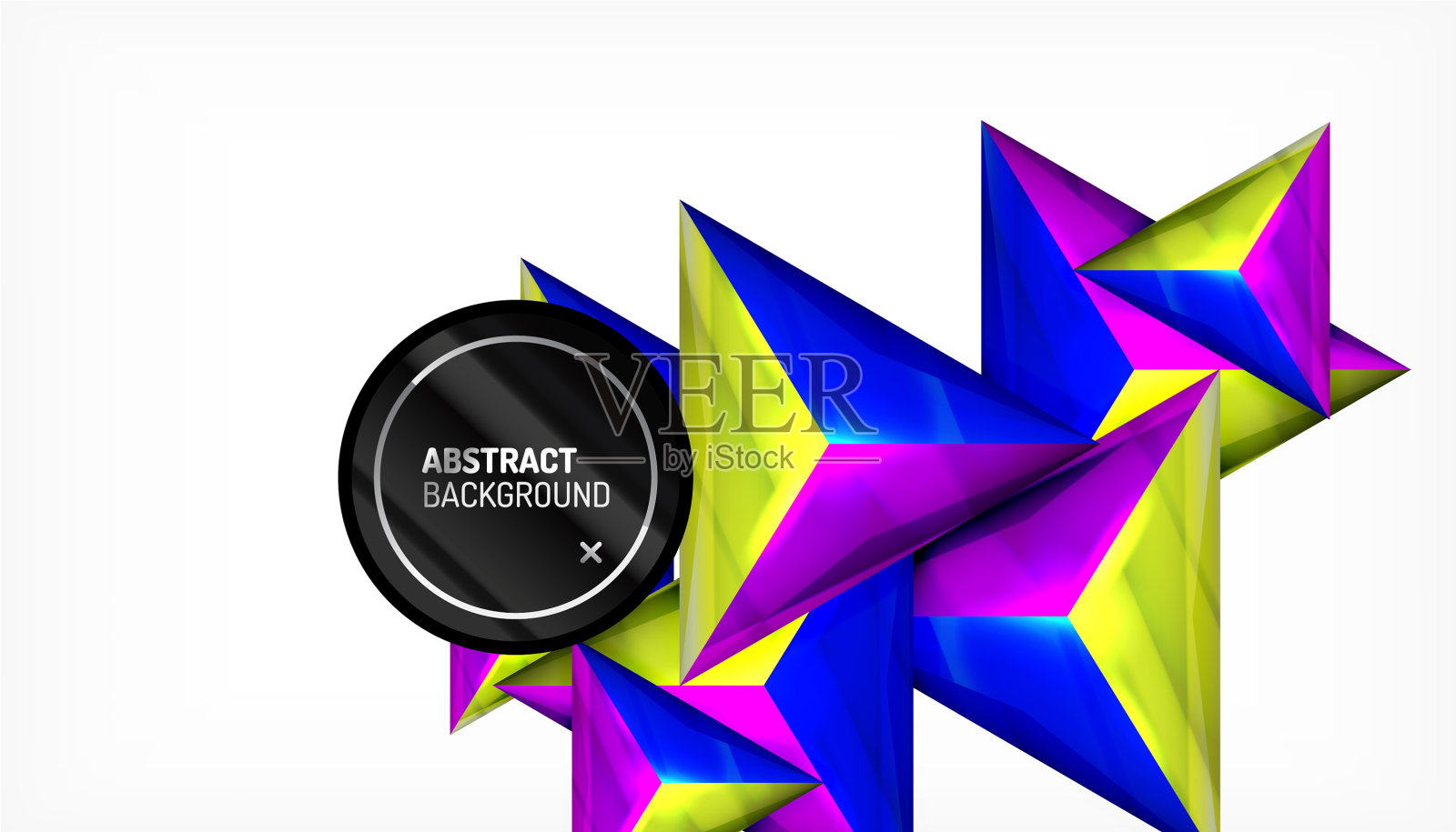 三角形几何抽象背景插画图片素材