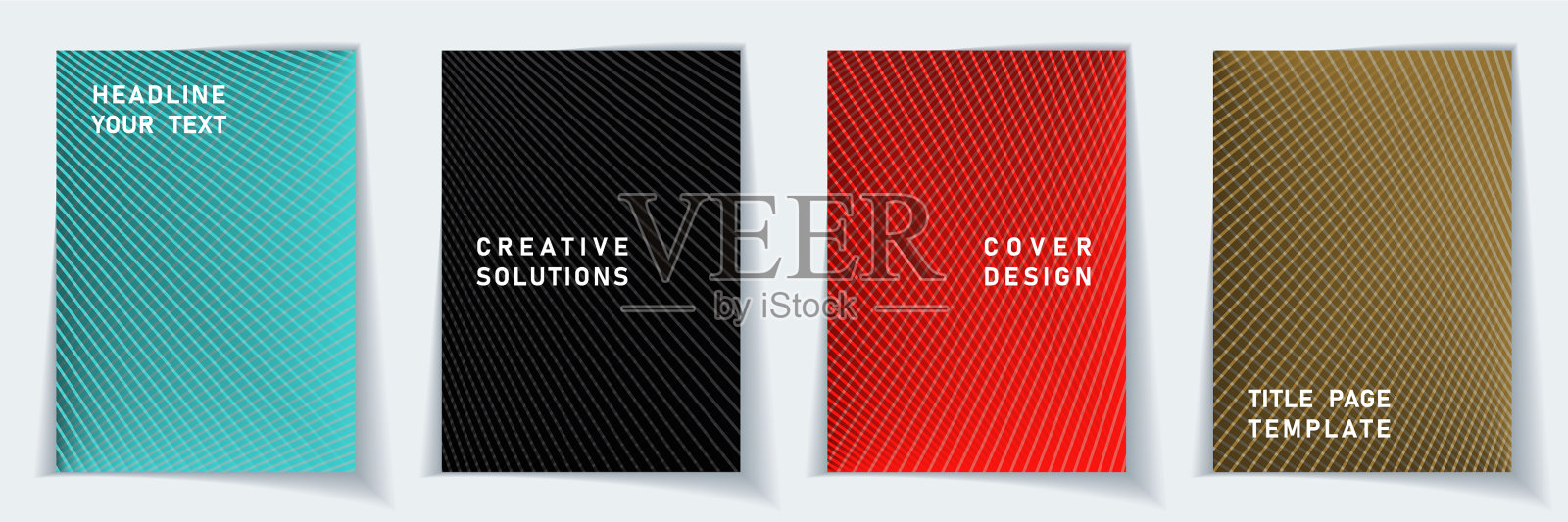 教育梯度扉页图形集合插画图片素材