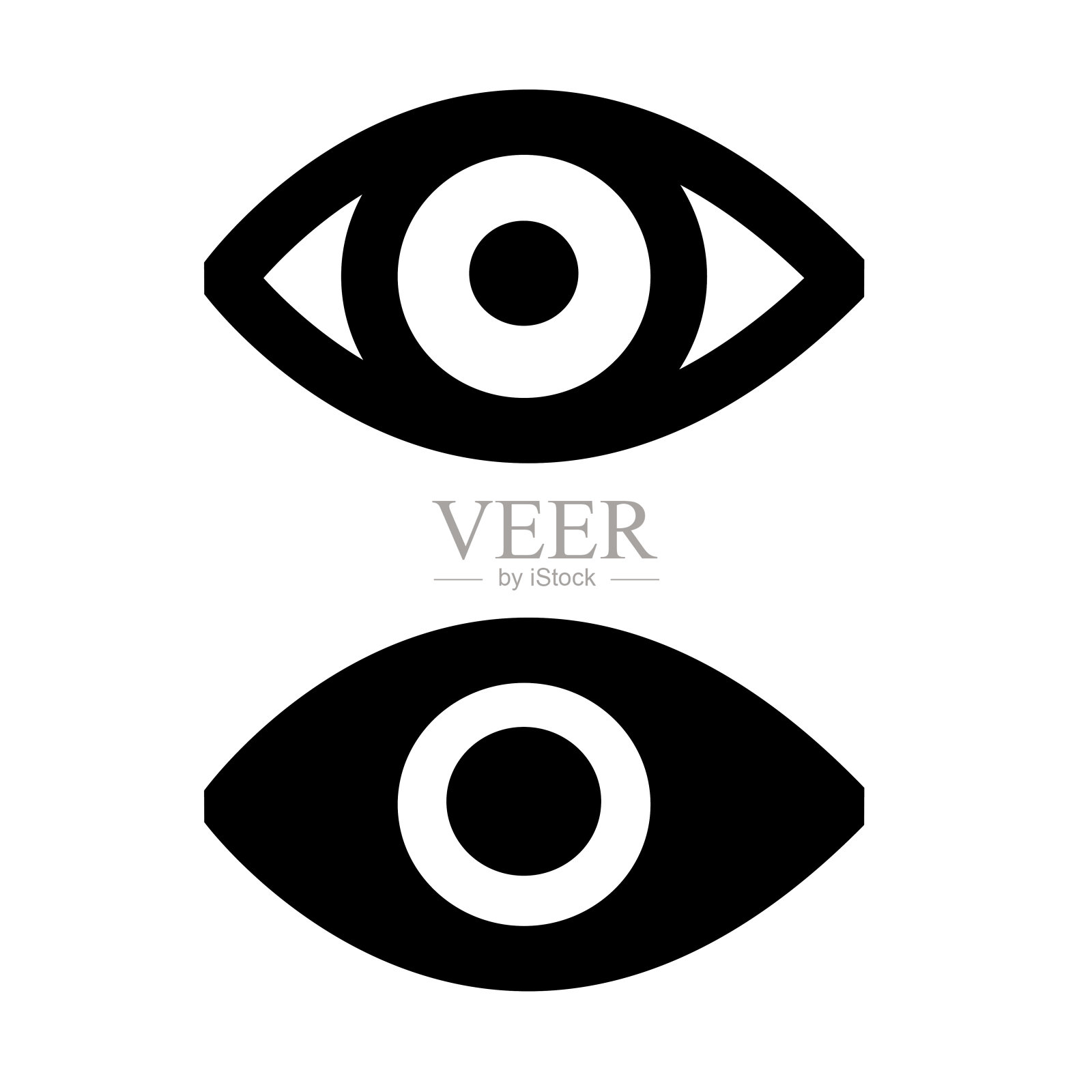 简单的眼睛图标标志设计图标素材