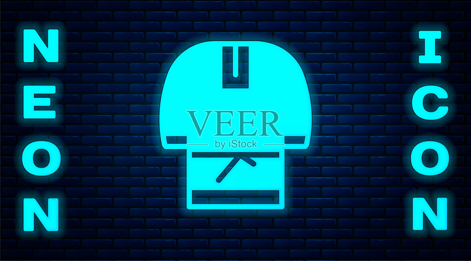 发光的霓虹灯科索沃是一个传统的俄罗斯衬衫图标孤立在砖墙背景。传统民族服饰。向量插画图片素材