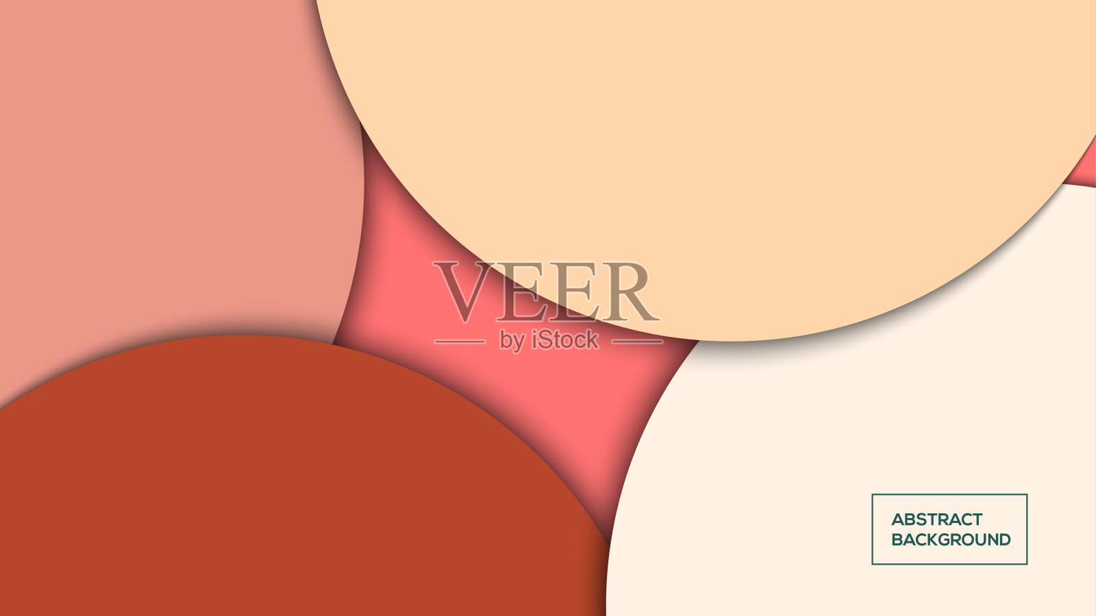 彩色圆纸剪纸抽象背景矢量插图最适合背景，海报和墙纸插画图片素材