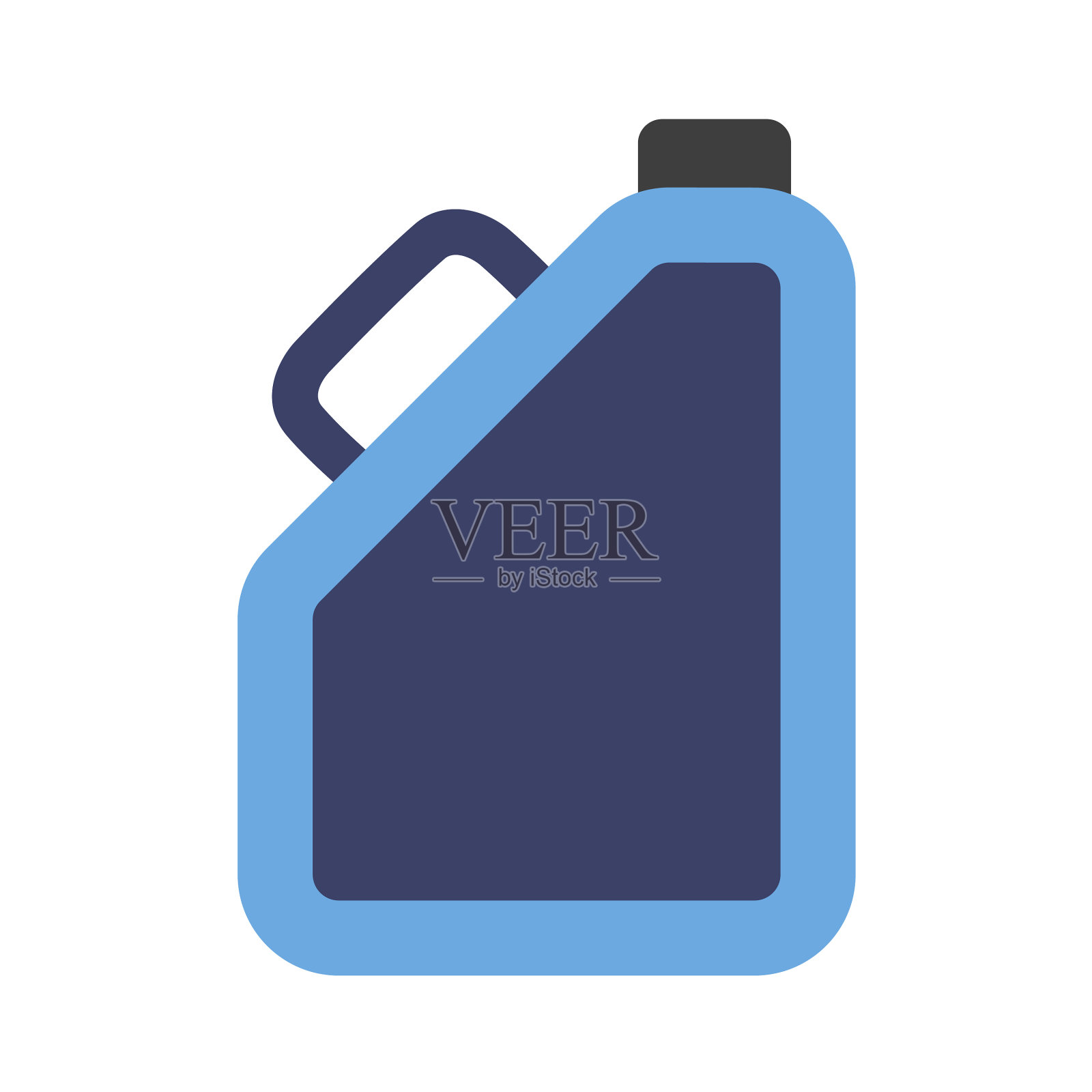 白色背景上的马达油筒插画图片素材