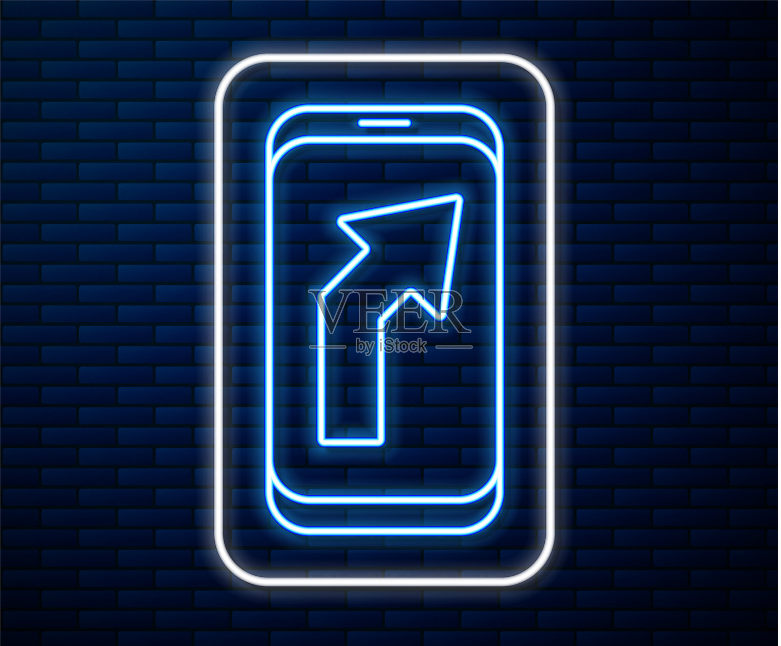 发光的霓虹线信息图表城市地图插画图片素材