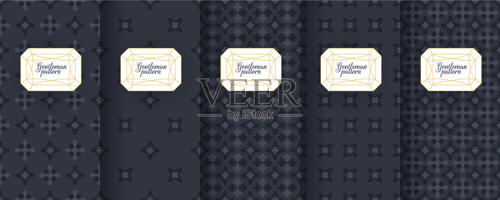 设置黑暗的复古无缝背景插画图片素材