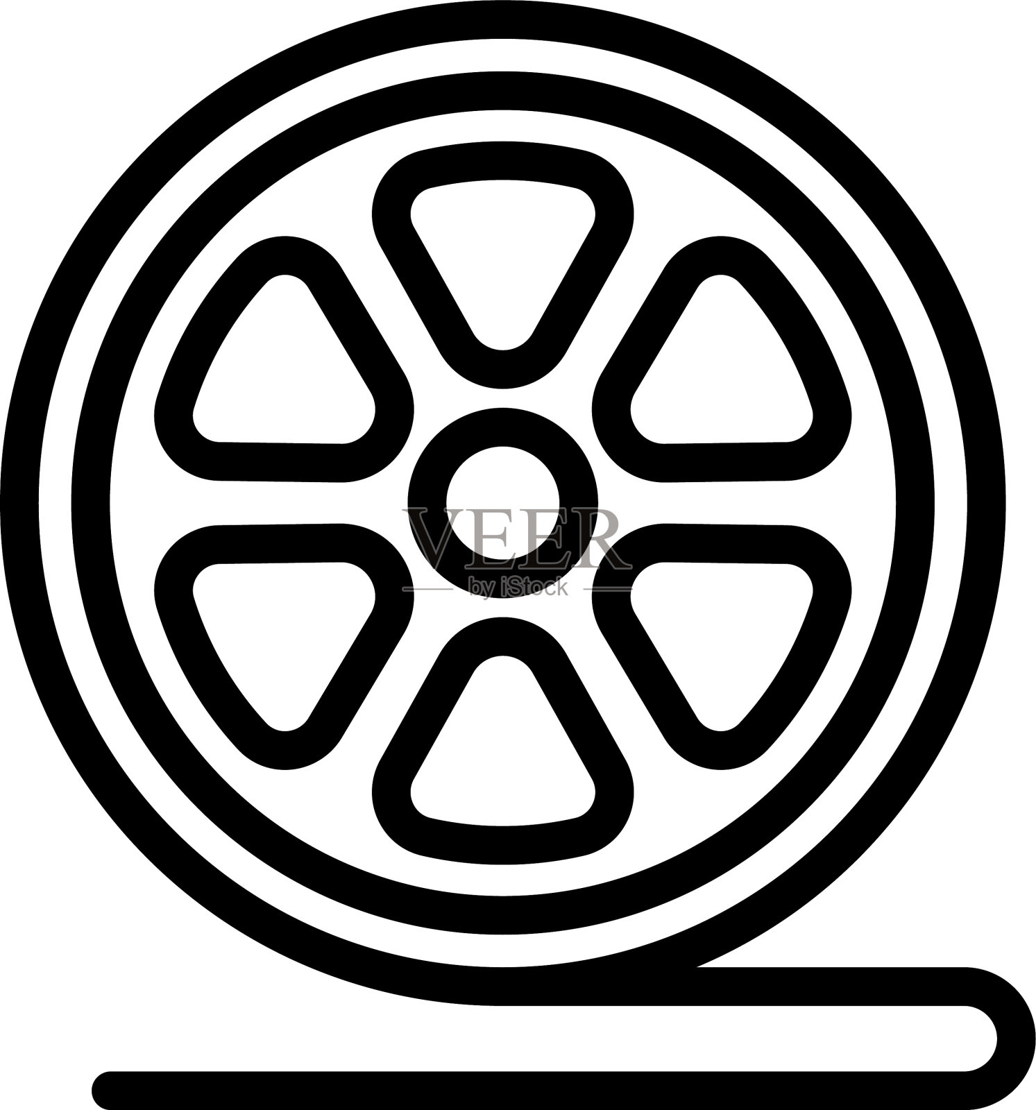 薄膜薄膜图标轮廓风格插画图片素材