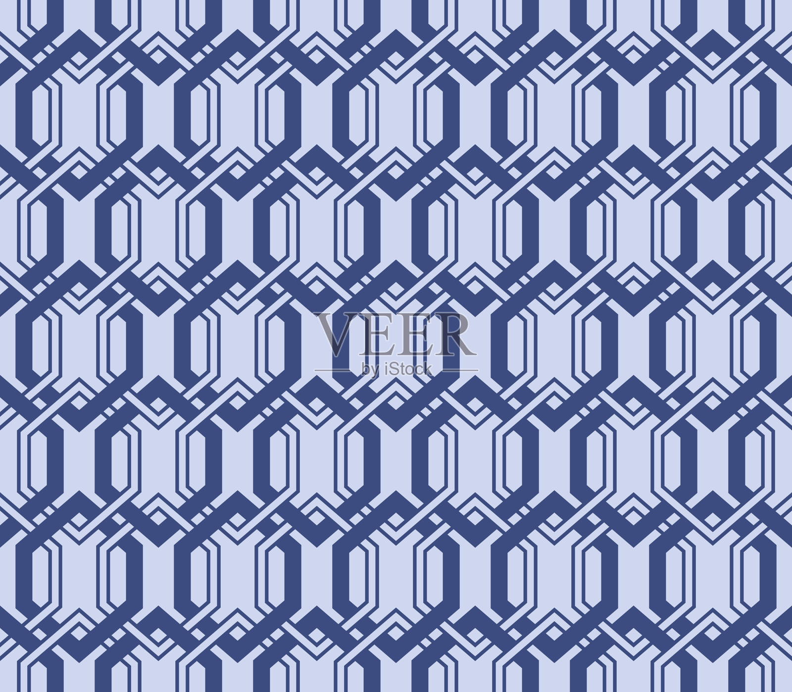 日本重叠六边形矢量无缝模式插画图片素材