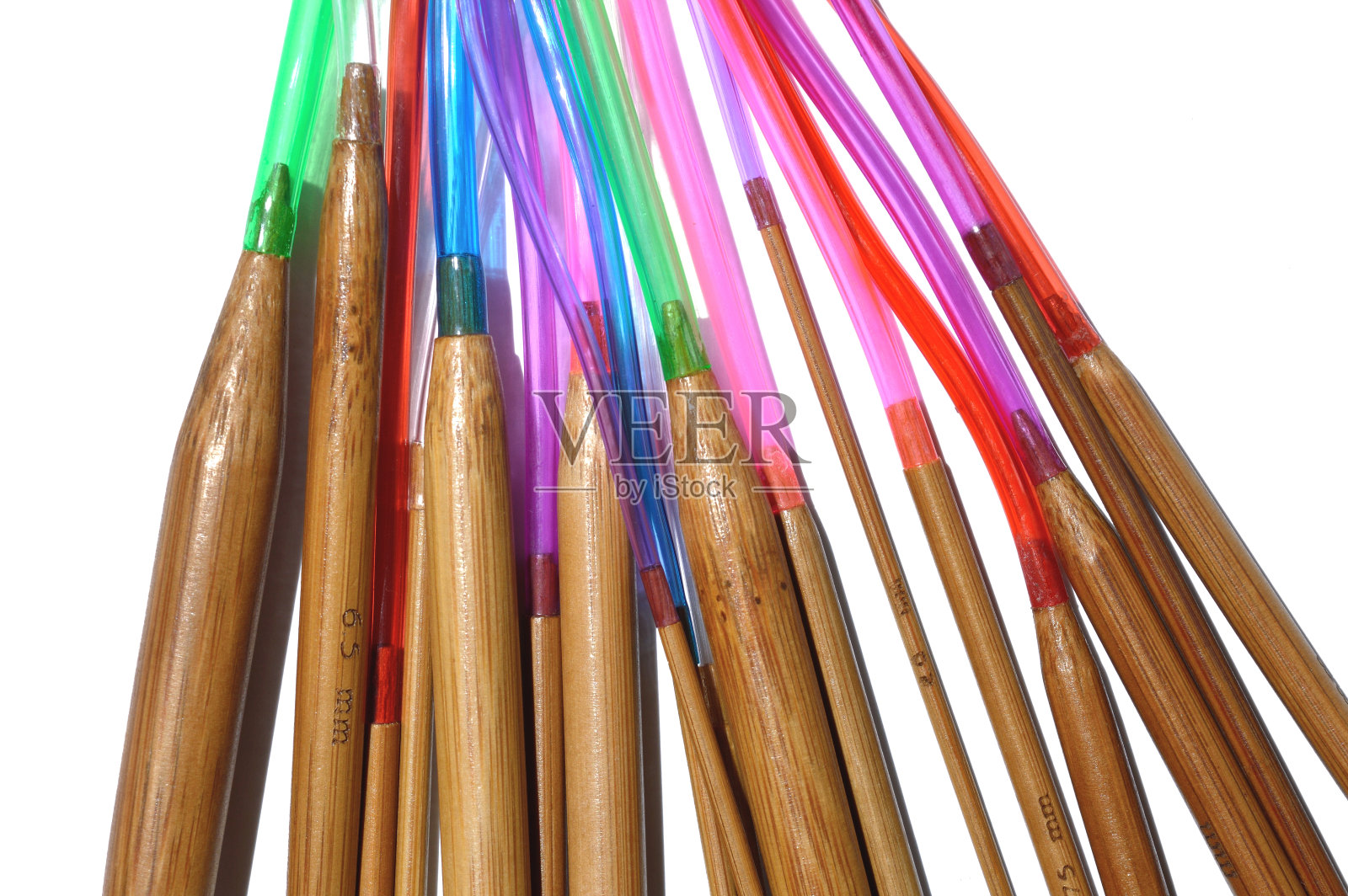 圆形竹编针照片摄影图片