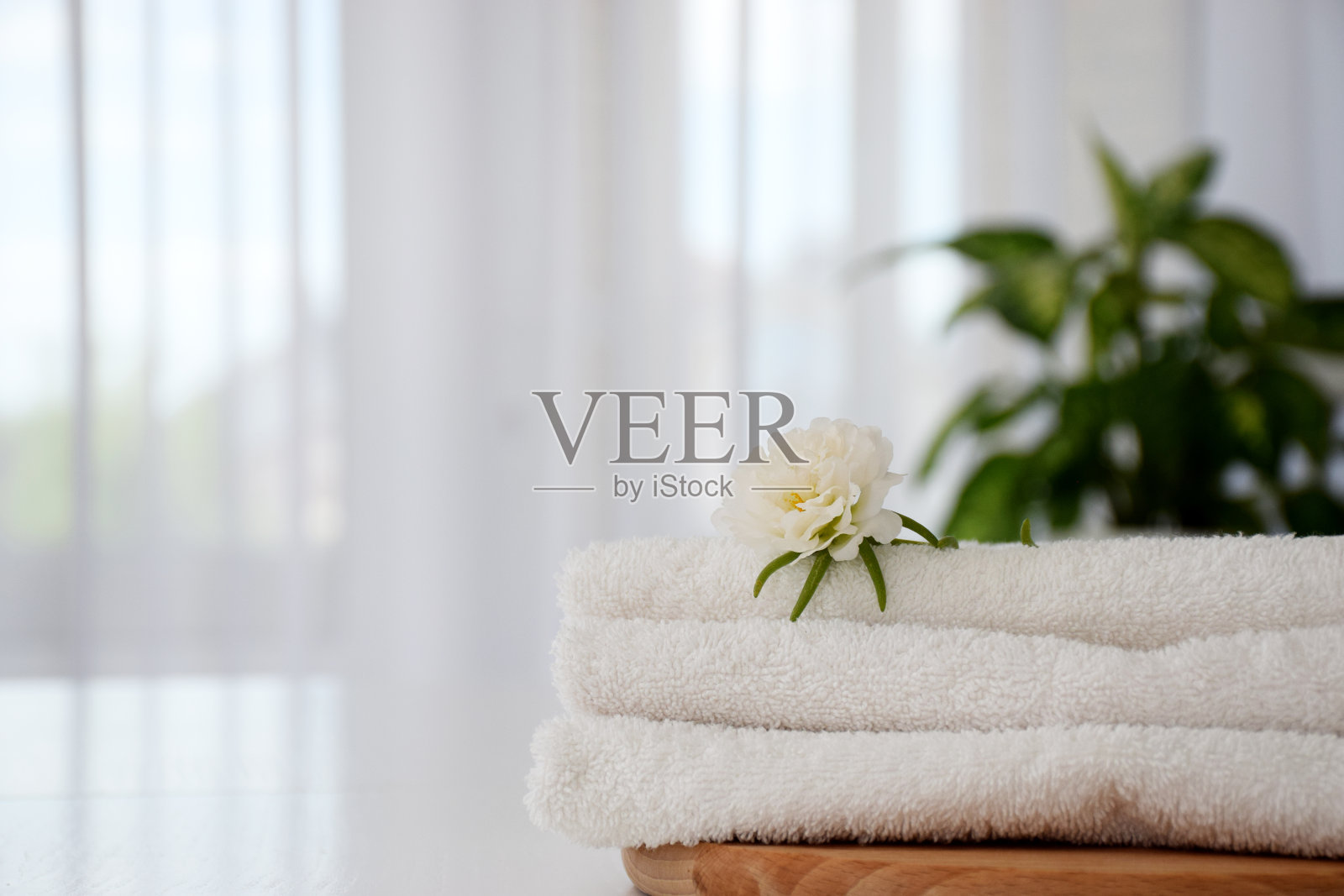 白色的毛巾照片摄影图片