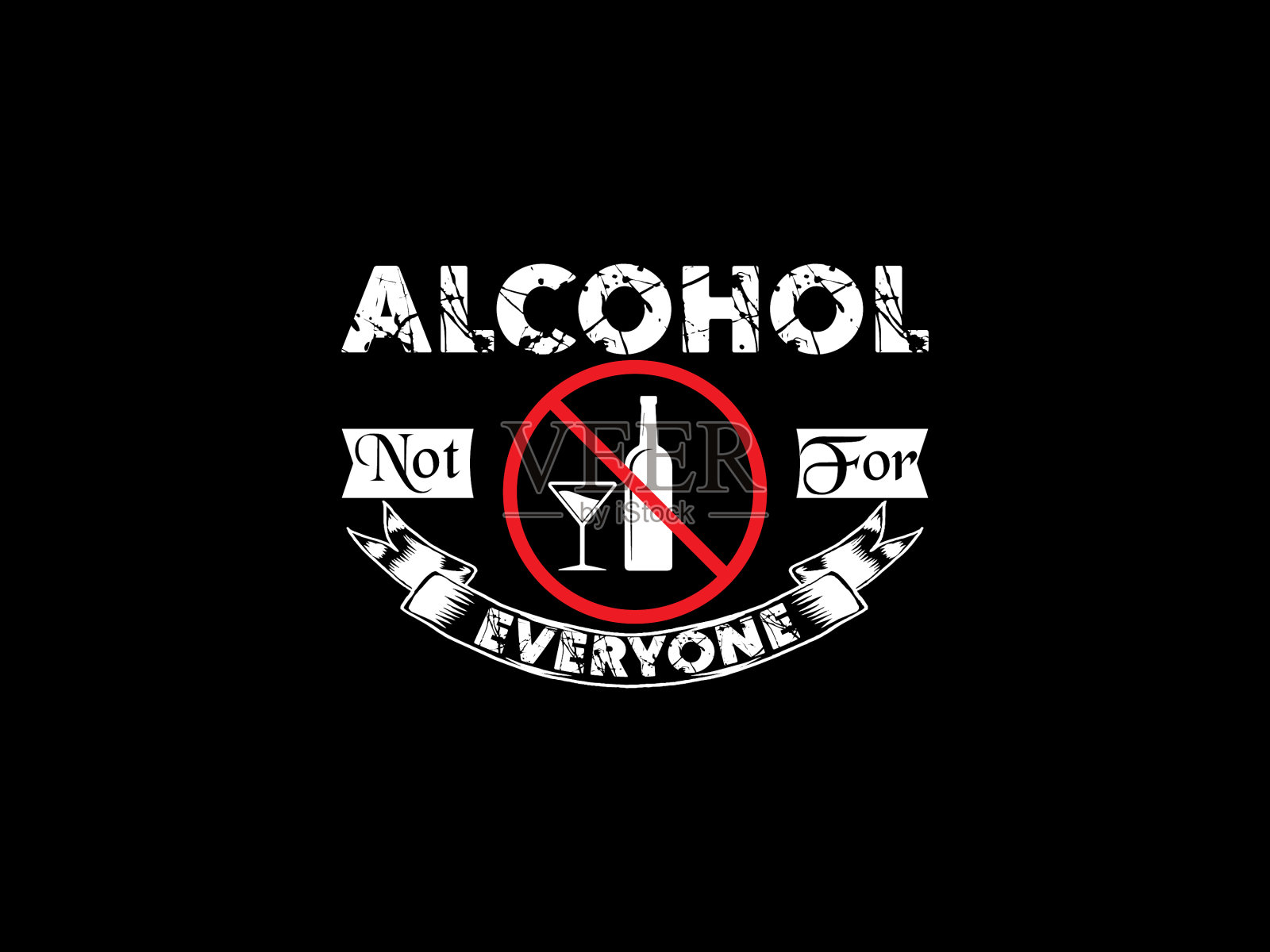 酒精不是为每个人设计t恤的企业插画图片素材