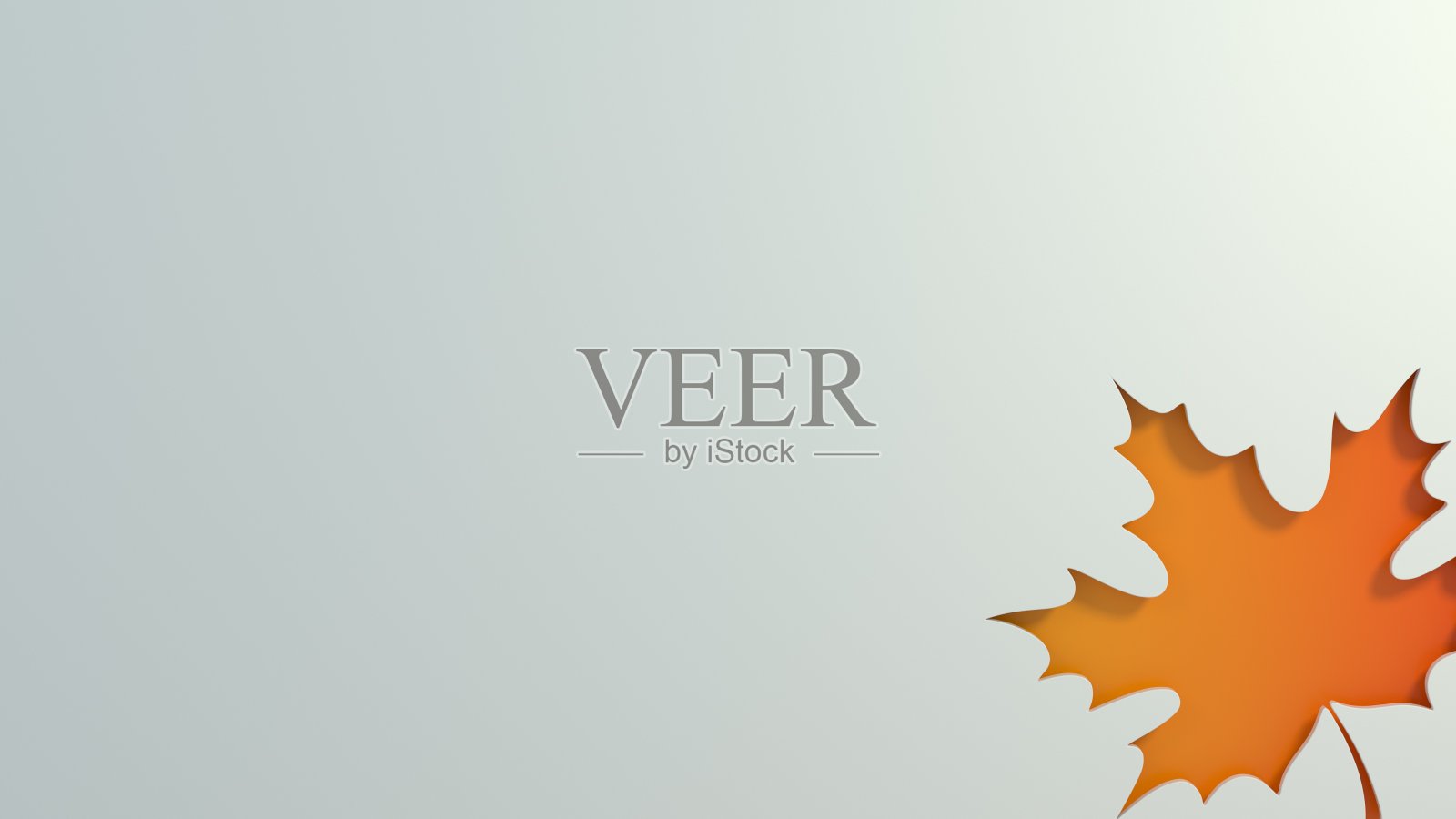 秋天白色背景，树纸叶子，设计销售横幅，海报，感恩节，贺卡，剪纸艺术风格。三维渲染照片摄影图片