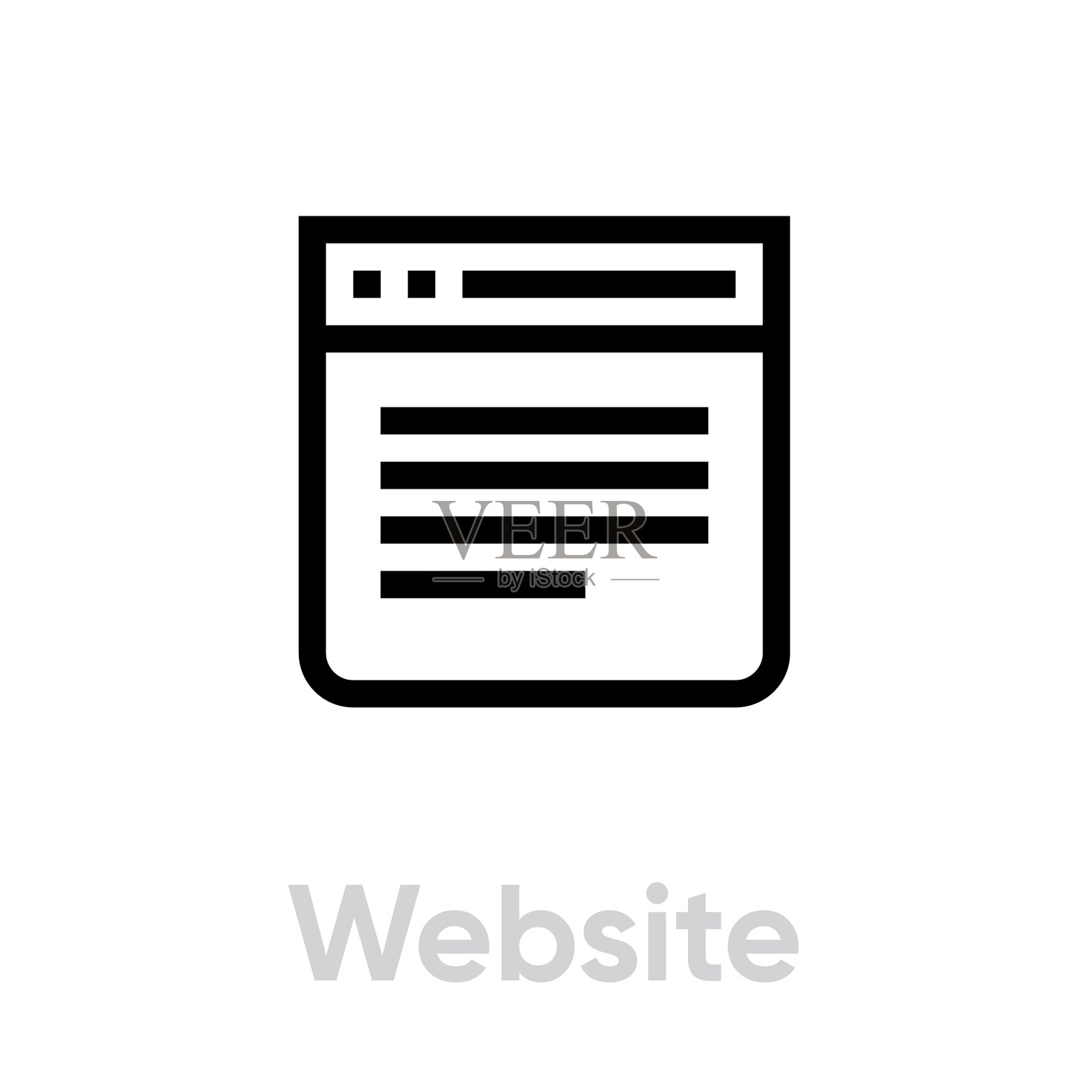 网站图标可编辑线图标素材