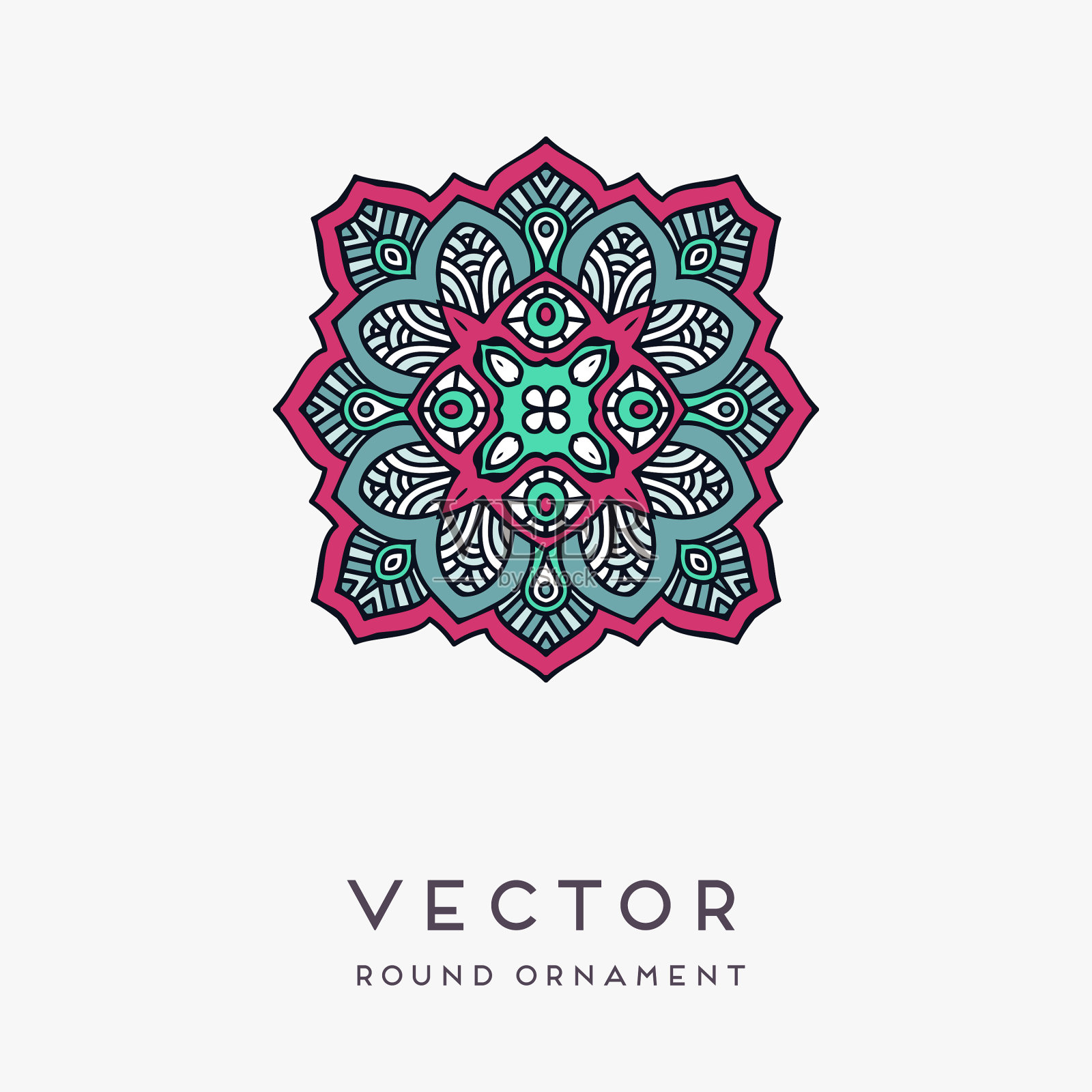 印度曼荼罗插画图片素材