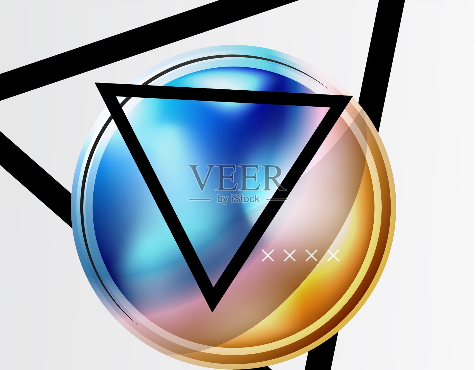 抽象背景-光泽玻璃气泡插画图片素材