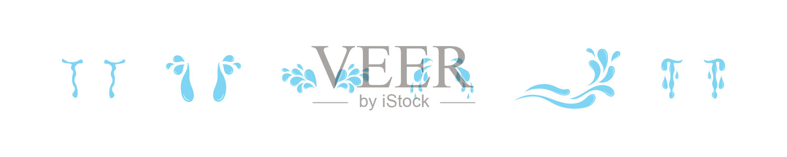 水滴的眼泪插画图片素材