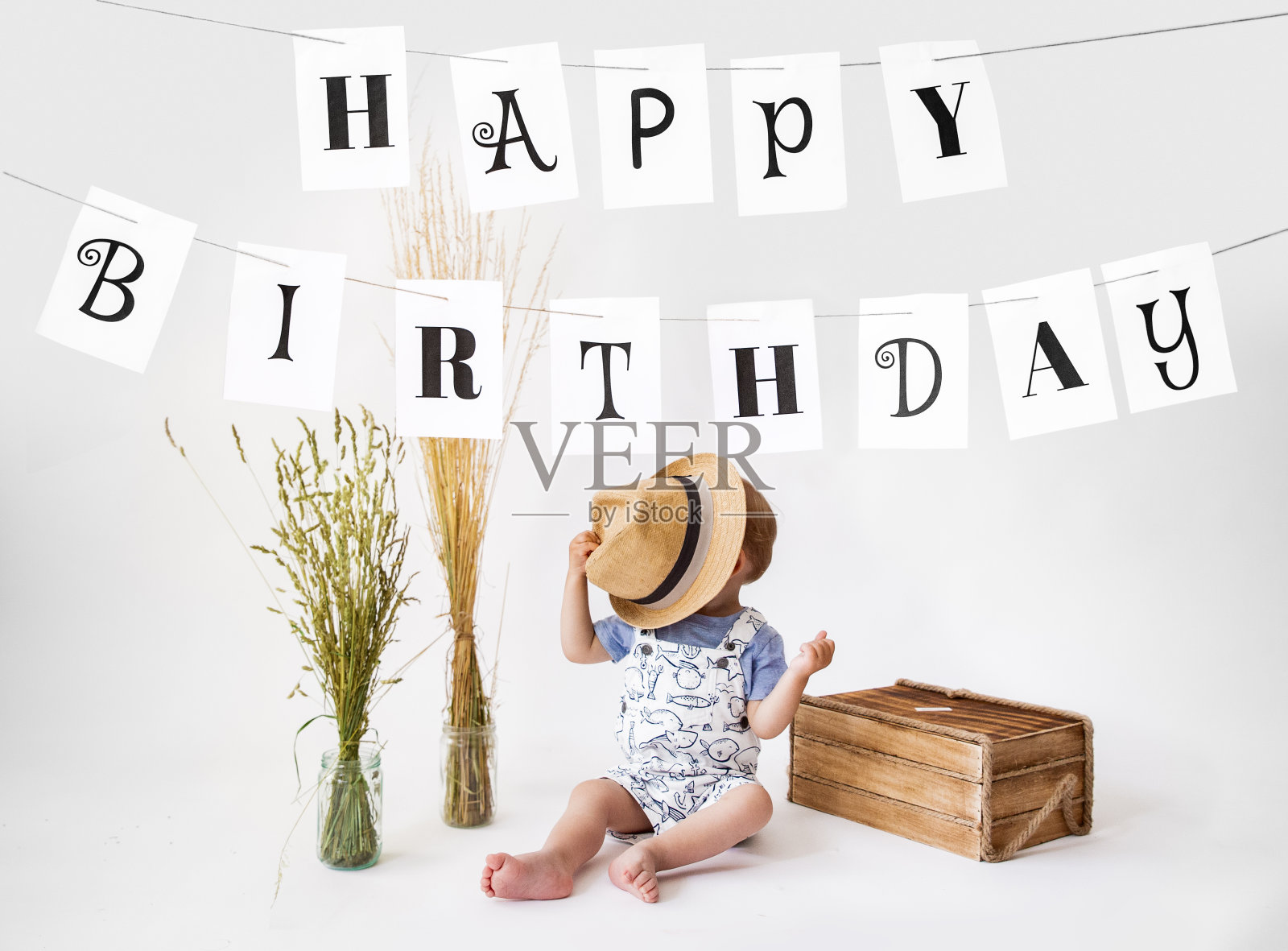 孩子的第一个生日照片摄影图片