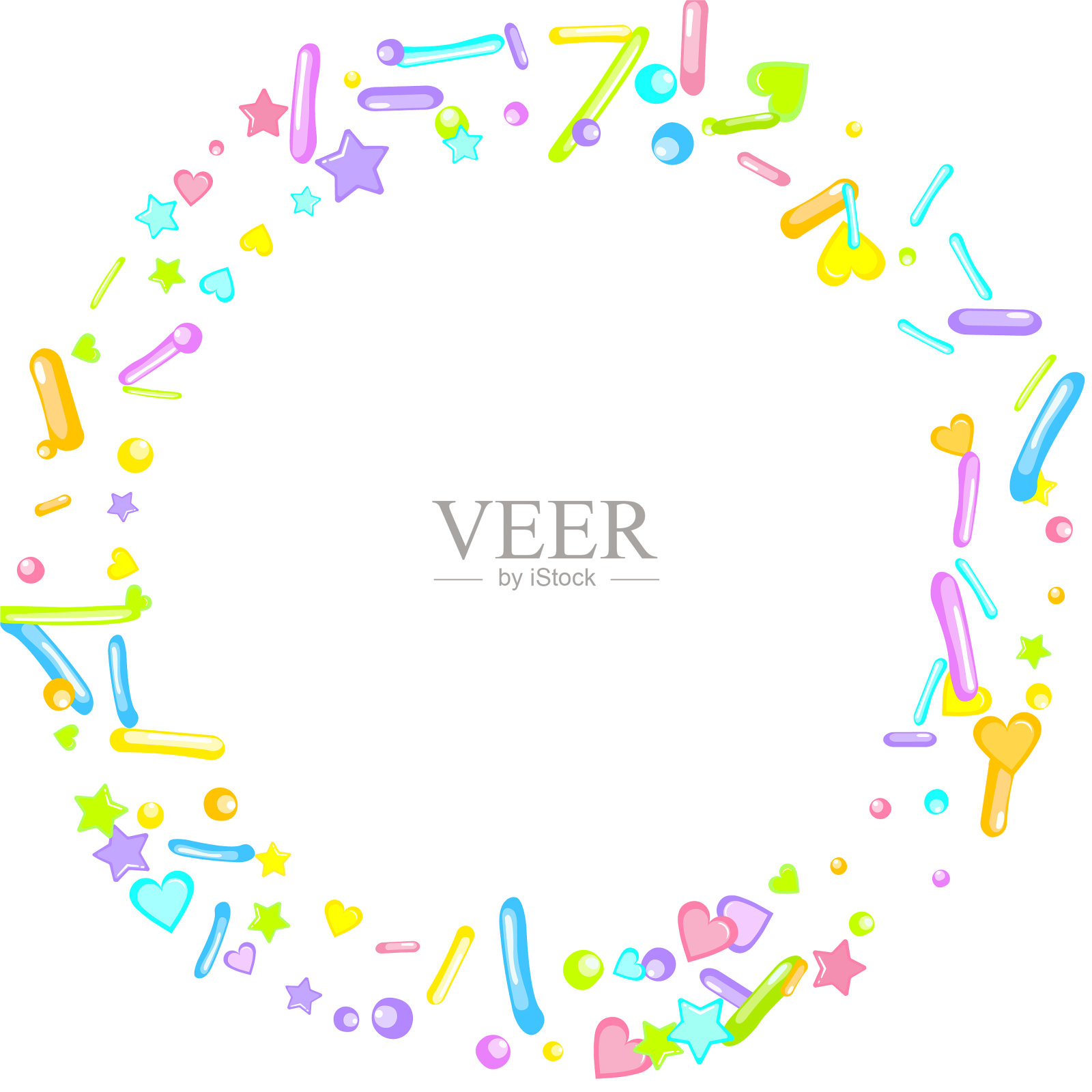 撒上颗粒状的纸杯蛋糕、甜点和面包房的纸屑插画图片素材