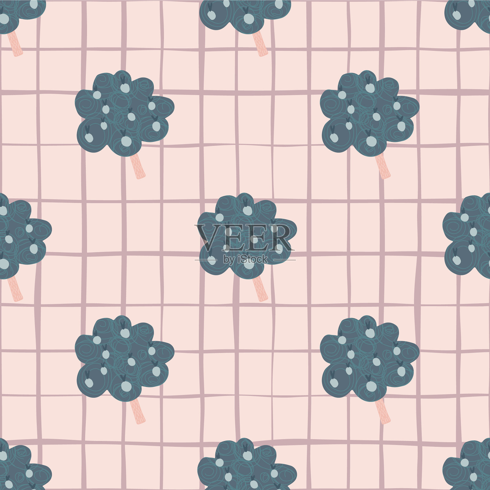 葡萄树上的苹果纹路无缝衔接插画图片素材