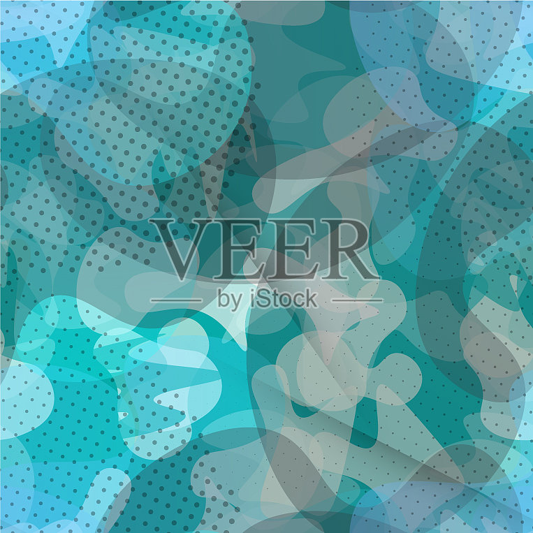 时尚迷彩夏日迷彩无缝衔接插画图片素材