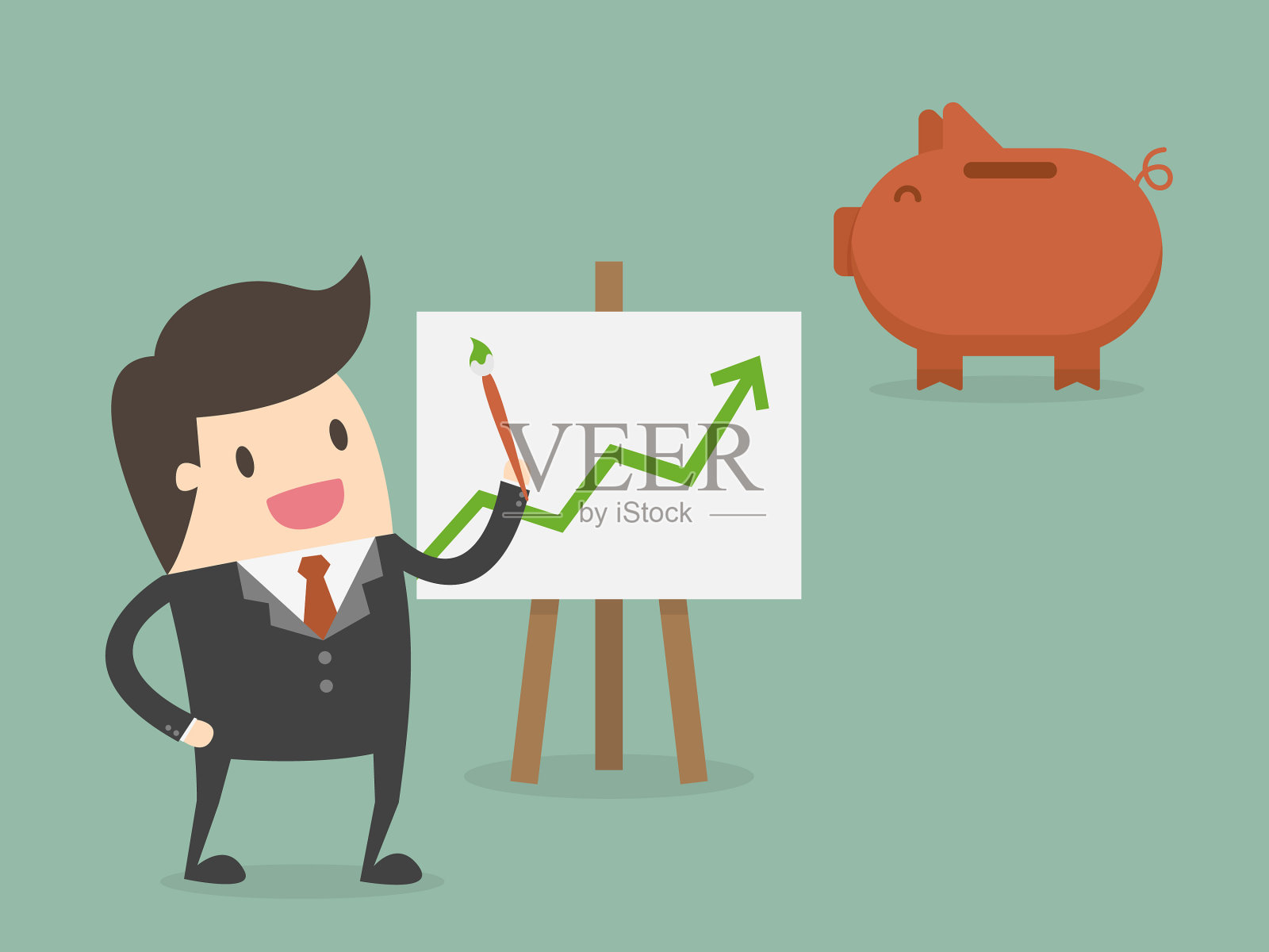 金融投资预测插画图片素材