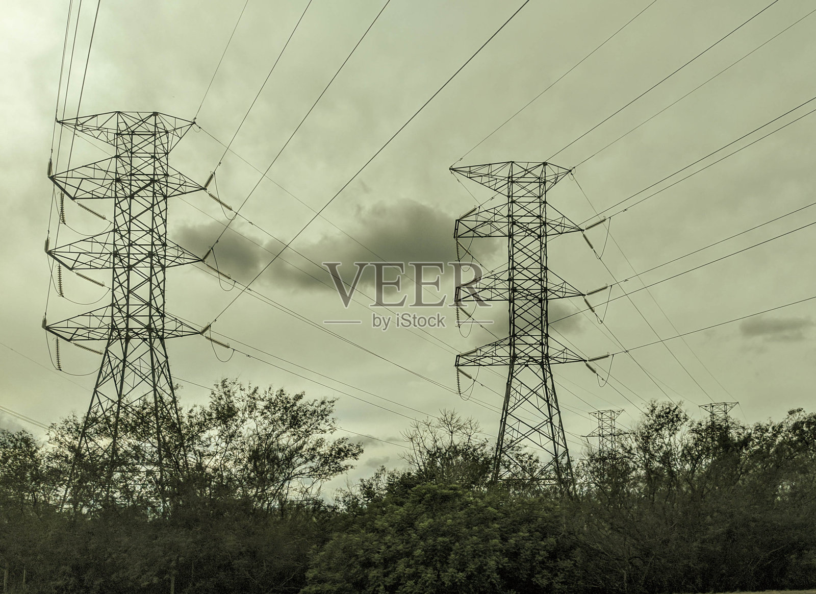 巴西的输电线路。以可再生能源为重点的能源转型企业照片摄影图片