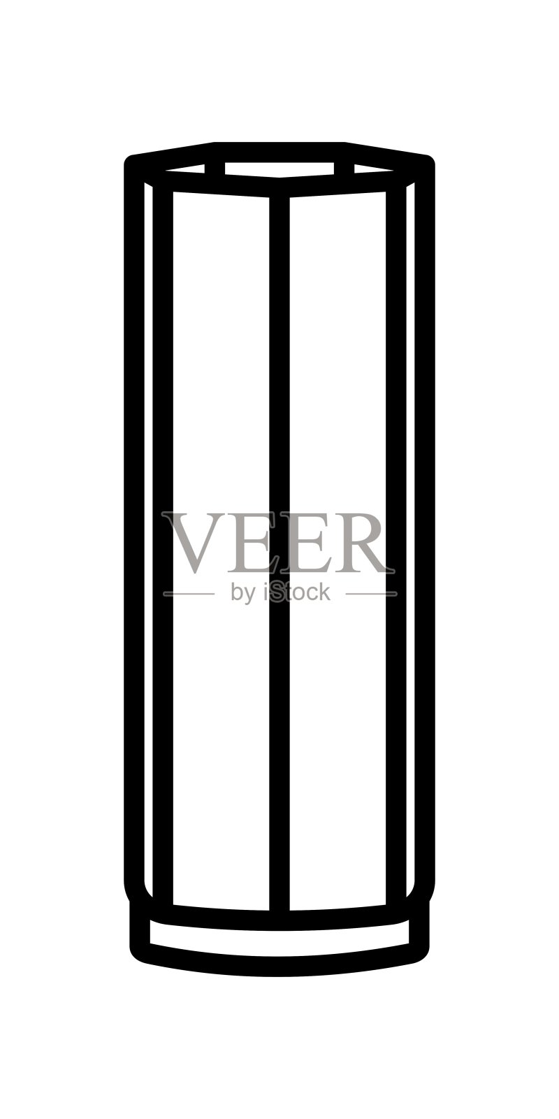 在白色的背景上画一个混合饮料的杯子插画图片素材