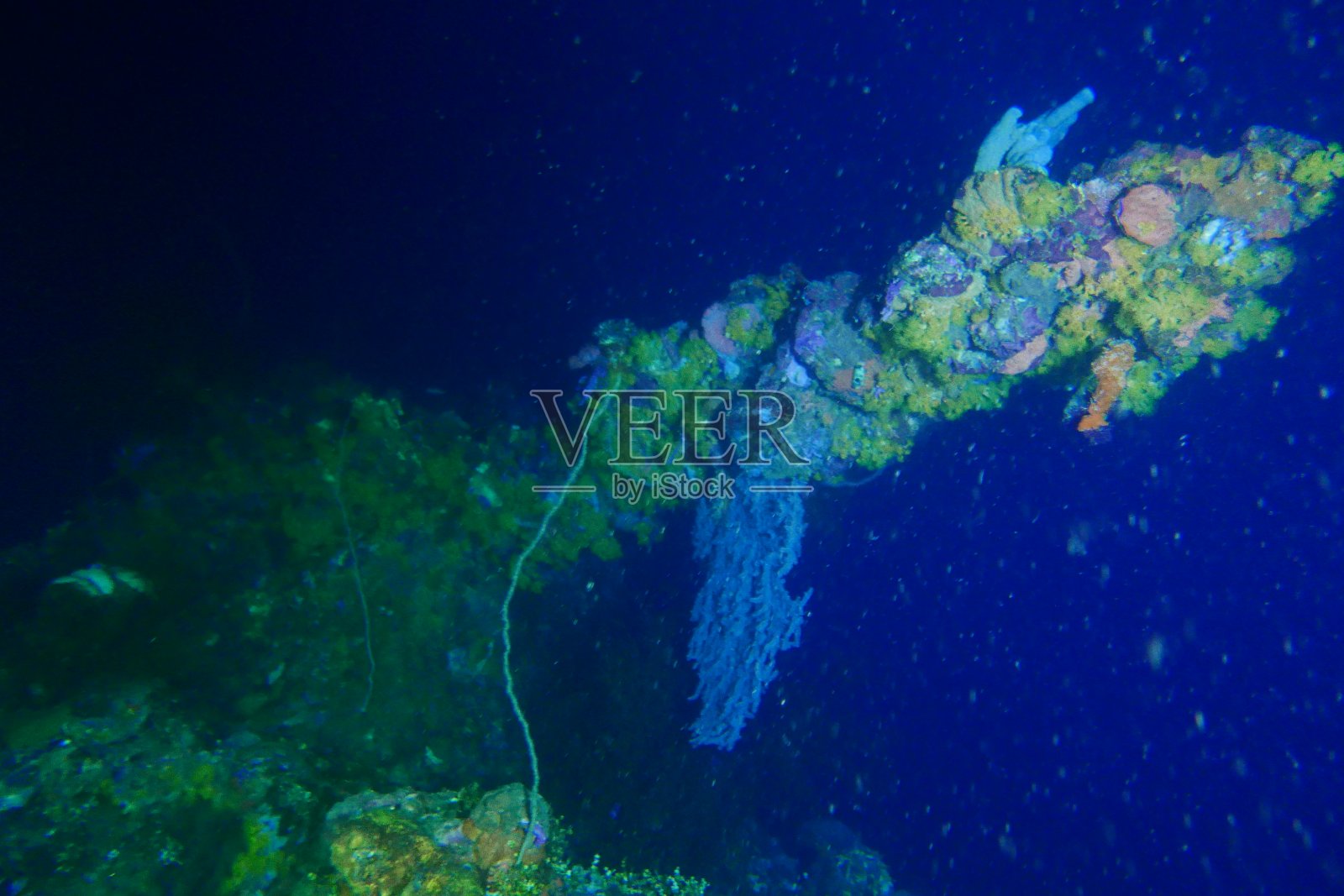 著名的沉船藤川丸在特鲁克泻湖照片摄影图片