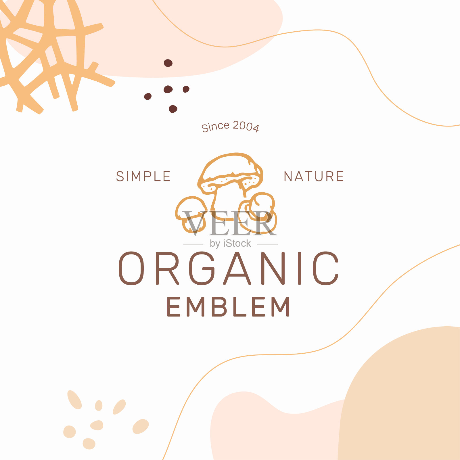 有机风格的象征插画图片素材