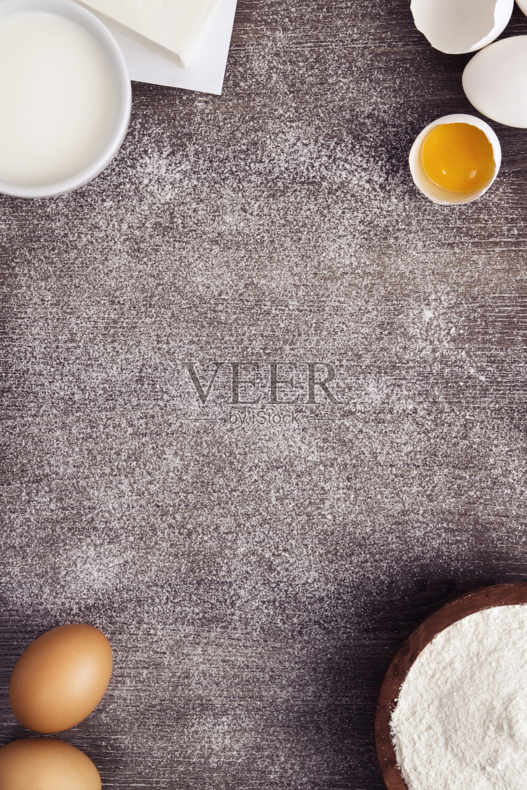 面团配料的木制背景照片摄影图片