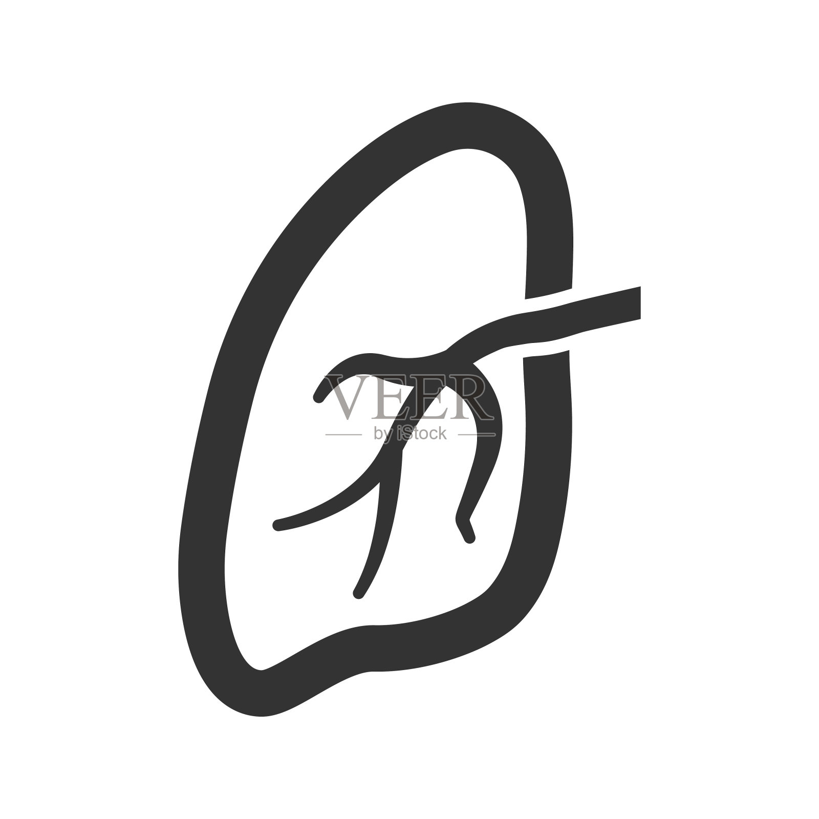 肺的图标插画图片素材