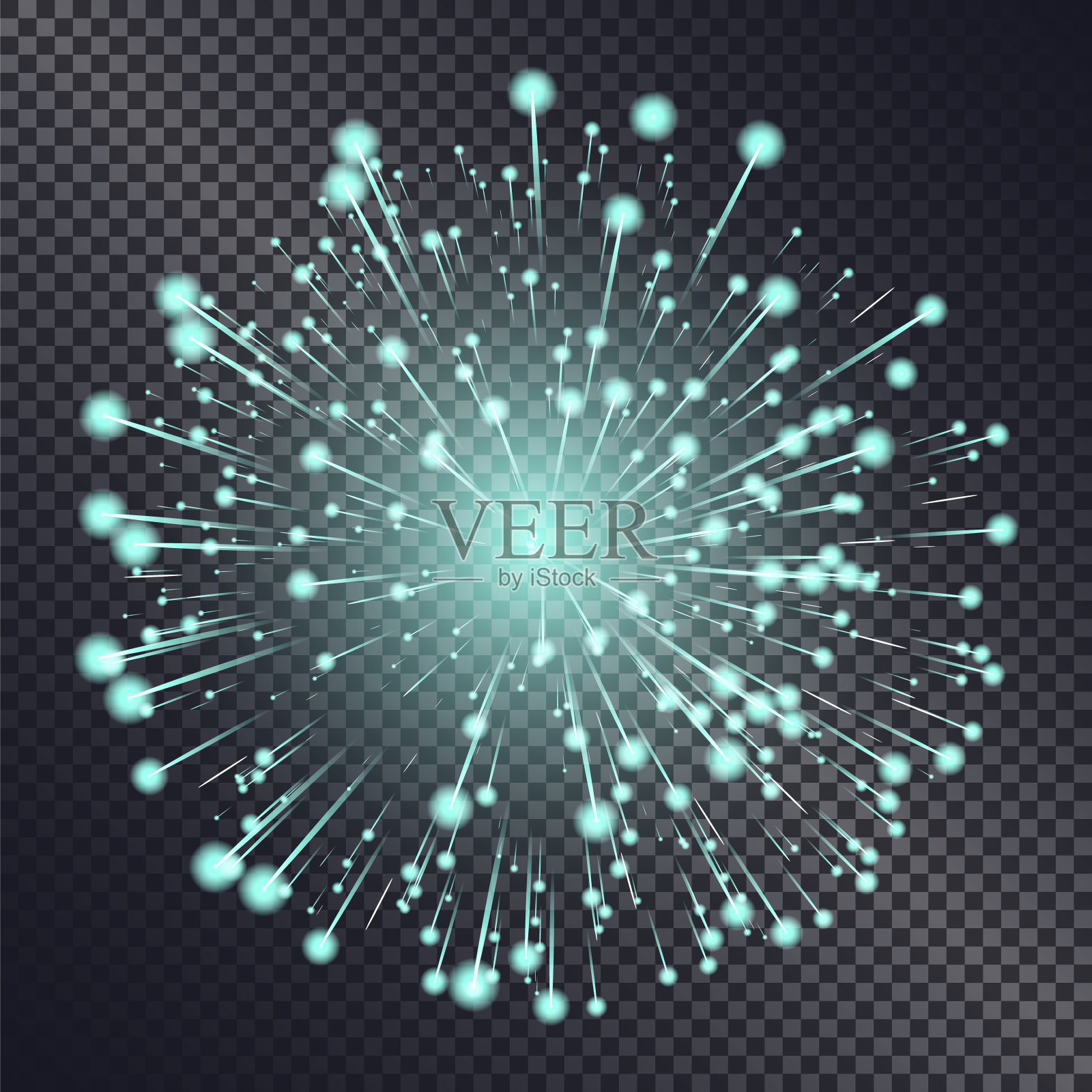 烟花爆炸爆发耀斑装饰发光插画图片素材