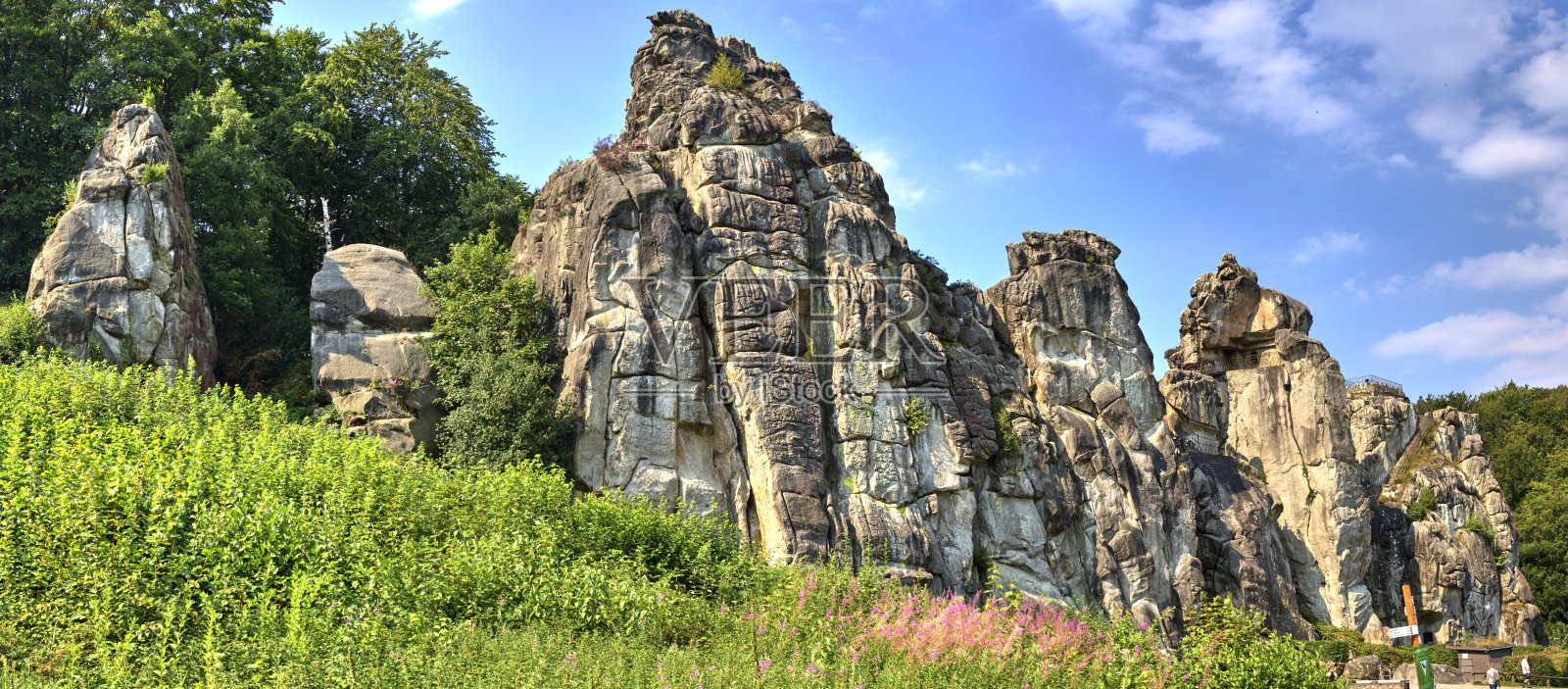 德特莫德附近的外部，砂岩地层，用于神秘的，深奥的和早期基督教的目的照片摄影图片