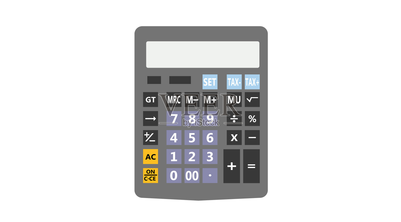 计算器在白色背景，俯视图照片摄影图片