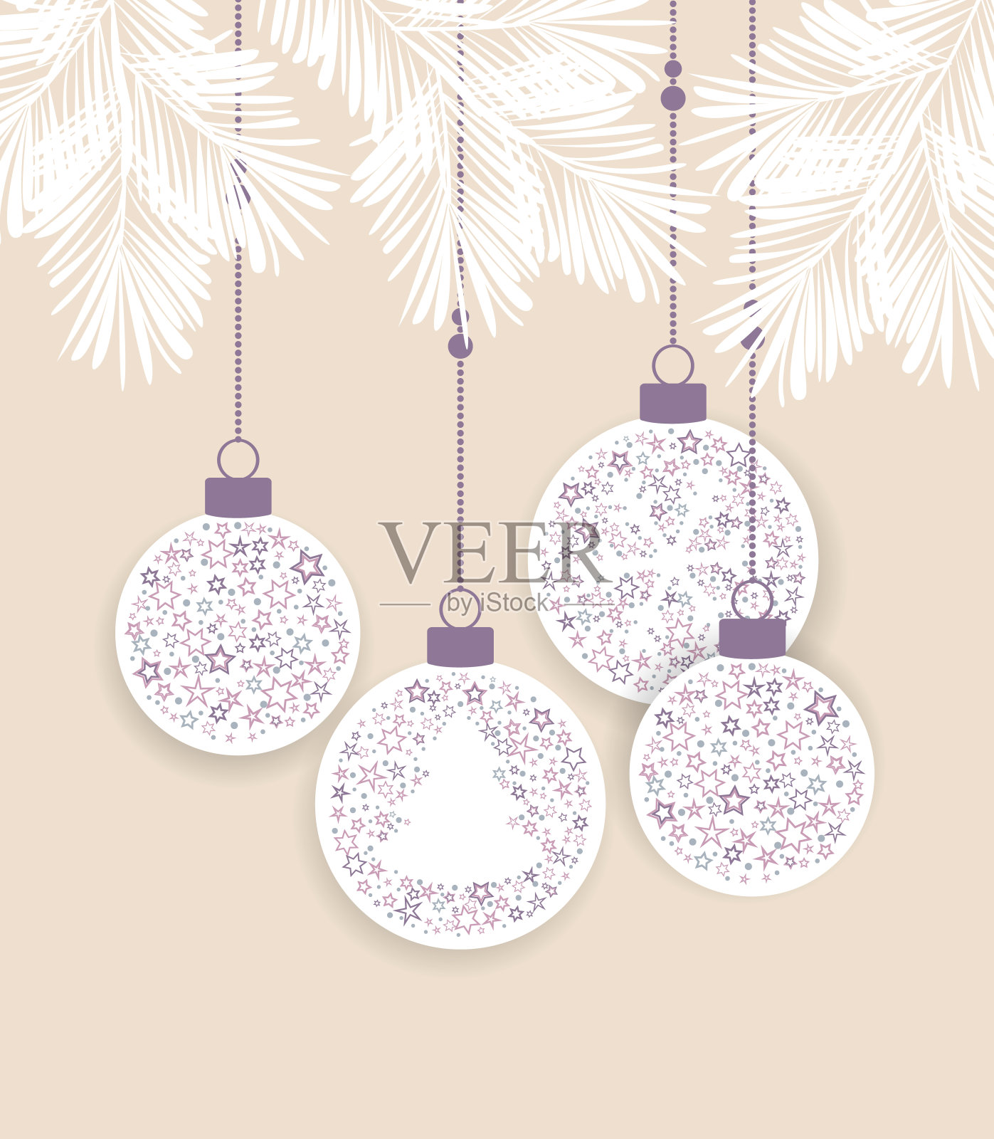 圣诞球装饰插画图片素材