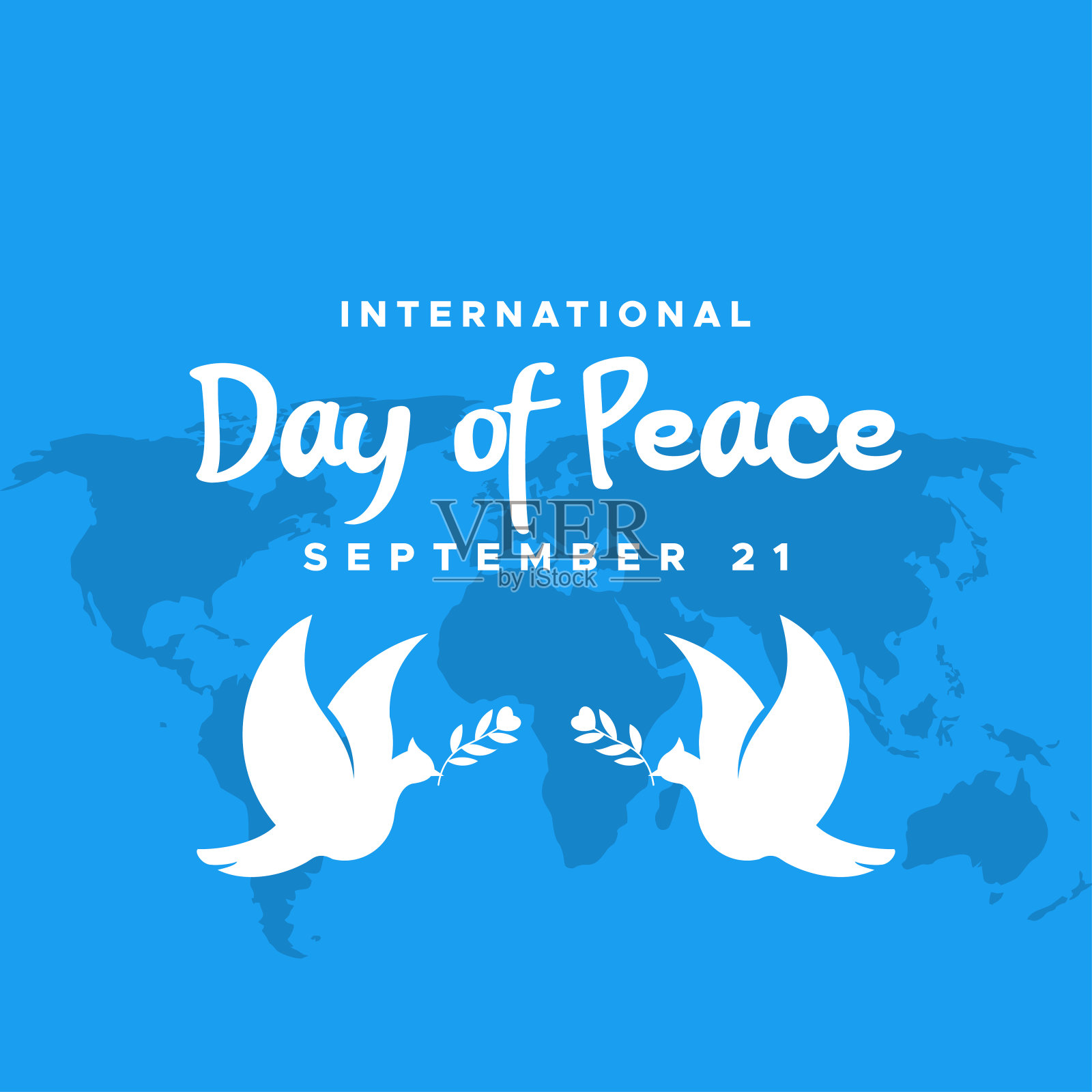 世界和平日矢量设计插画庆祝时刻插画图片素材