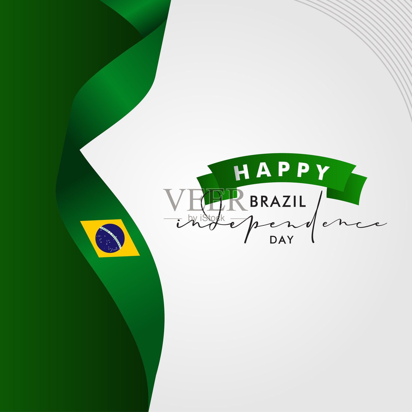 巴西独立日矢量设计插画庆祝时刻插画图片素材