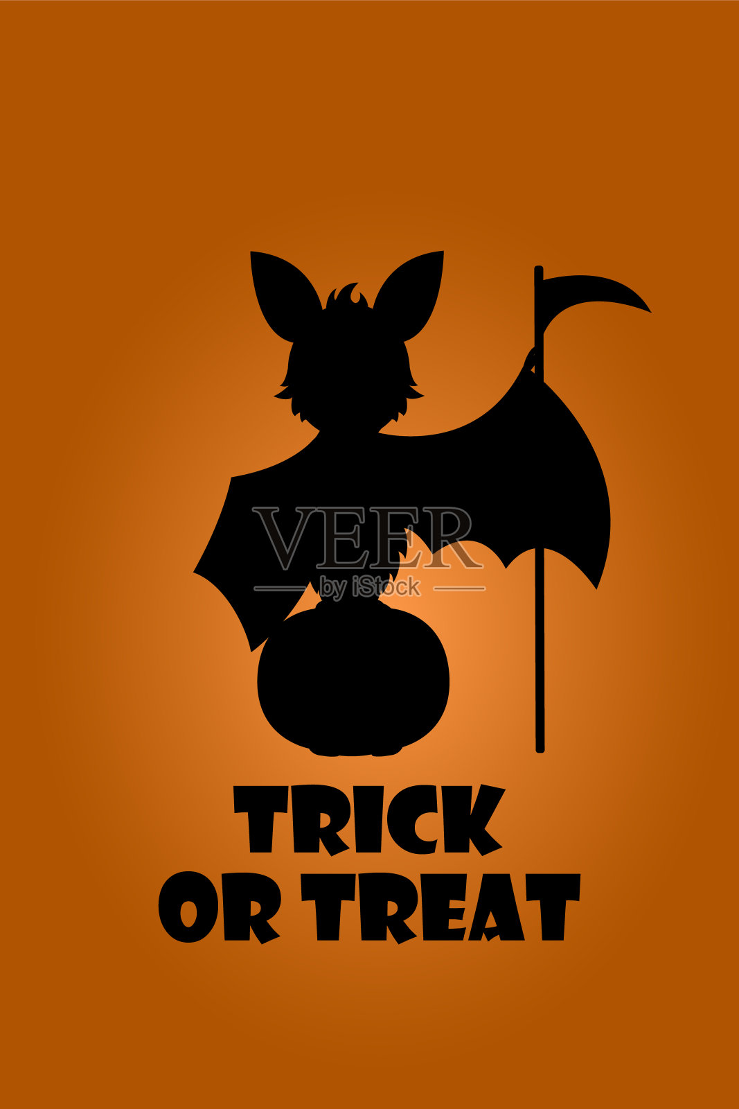 横幅不给糖就捣蛋插画图片素材