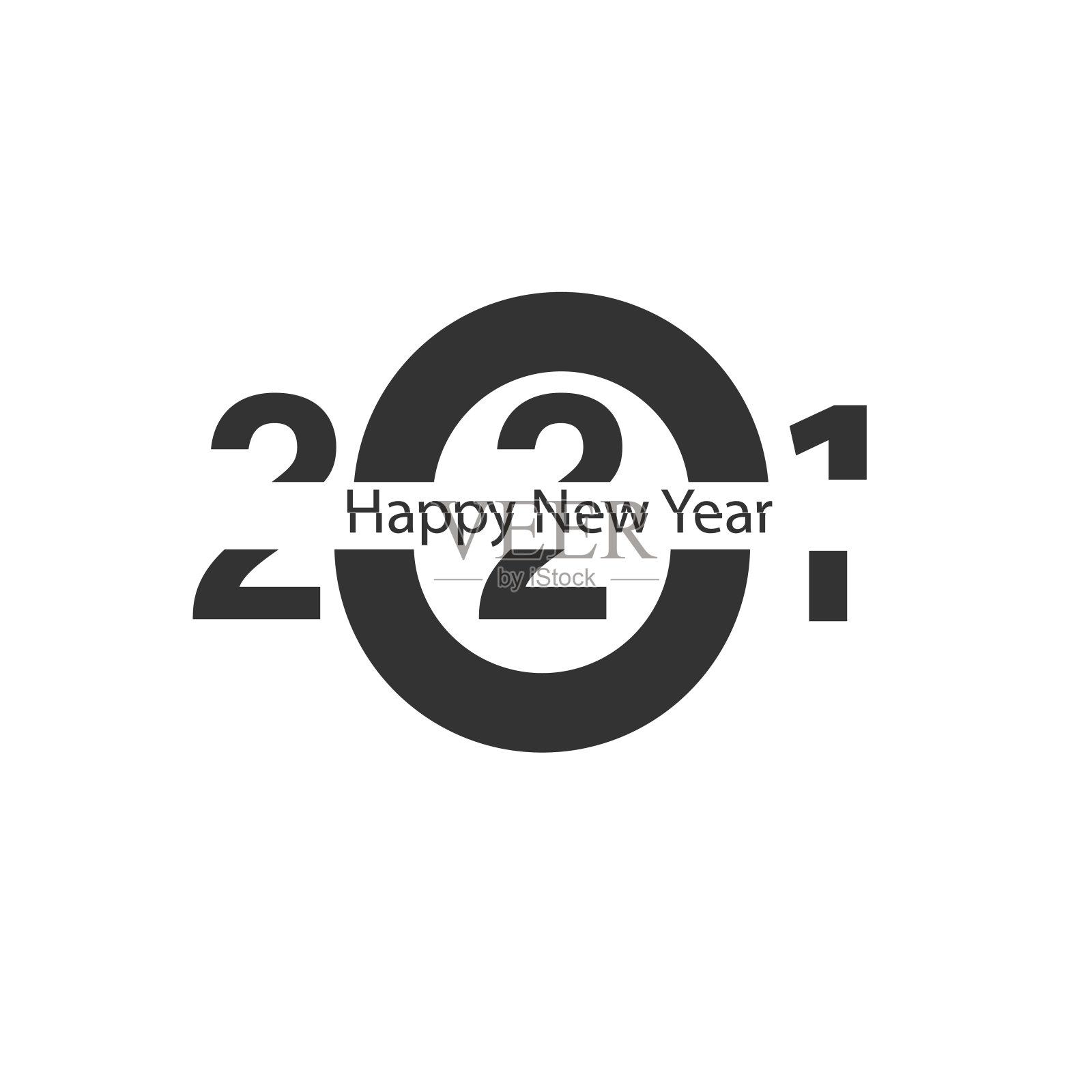 2021年设计模板快乐。设计日历，贺卡或印刷。向量插画图片素材