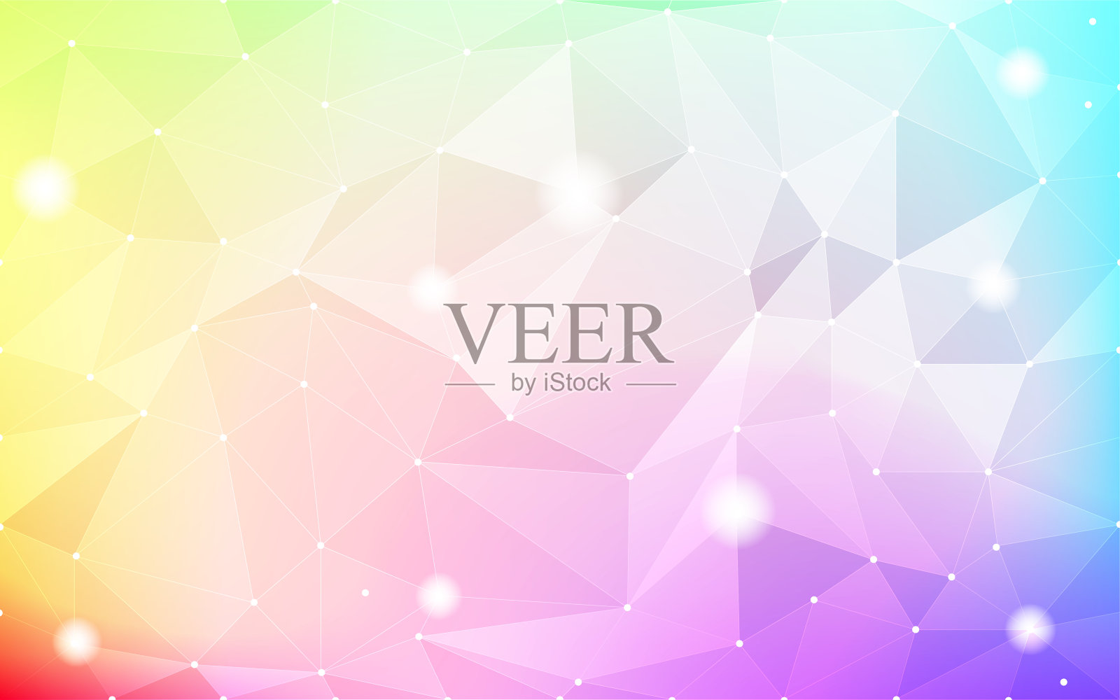 背景材质，多边形彩虹渐变插画图片素材