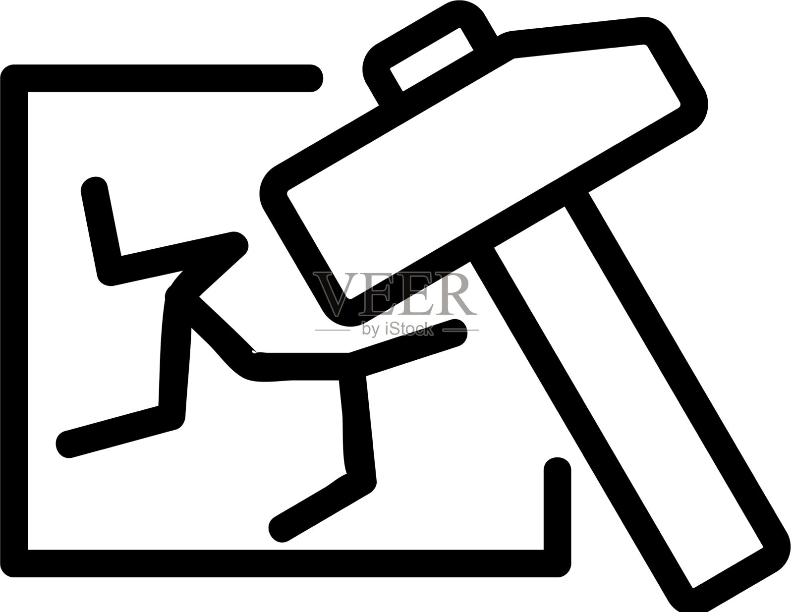 破碎玻璃图标轮廓图标素材