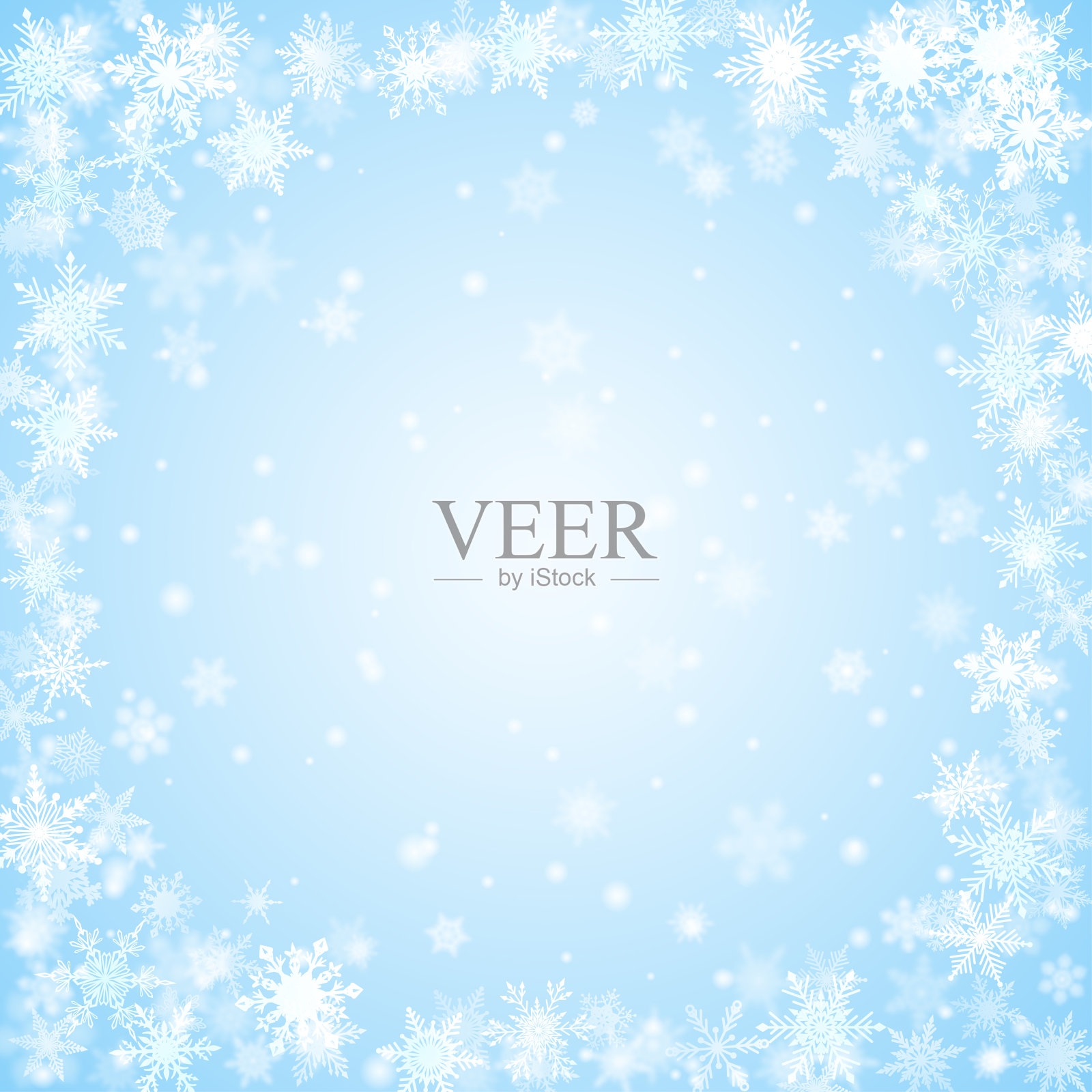 圣诞背景的雪花插画图片素材