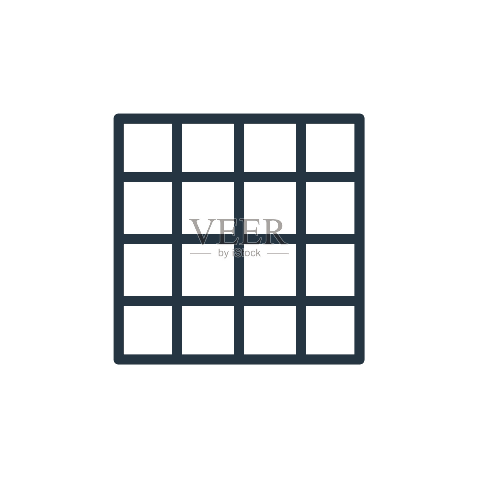 网格矢量图标孤立在白色背景。轮廓线，细线网格图标用于网站设计和移动，应用程序开发。细线网格轮廓图标矢量插图。图标素材