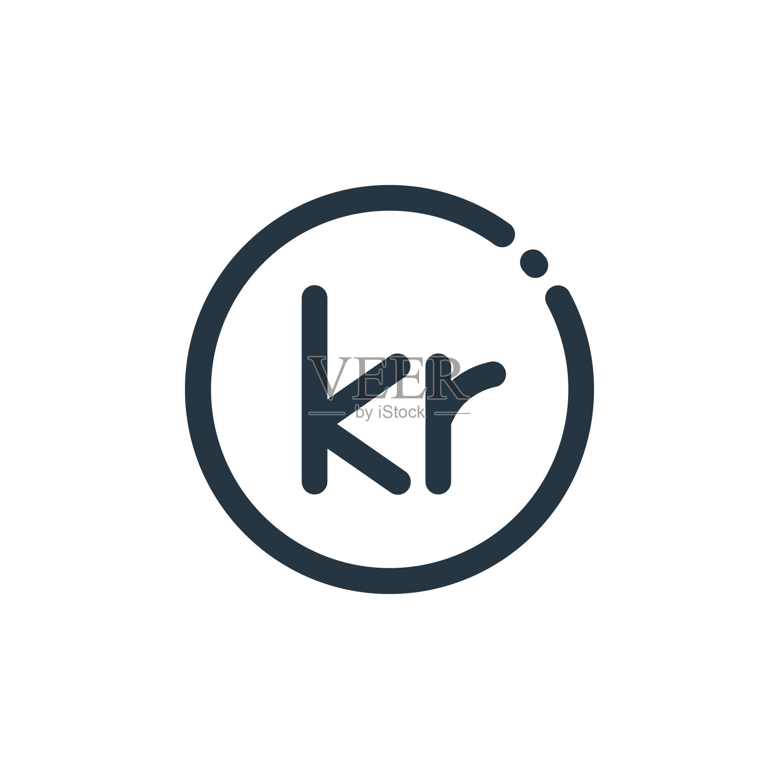 丹麦克朗矢量图标孤立在白色背景。轮廓，细线丹麦克朗图标网站设计和移动，应用程序开发。细线丹麦克朗轮廓图标矢量插图。插画图片素材