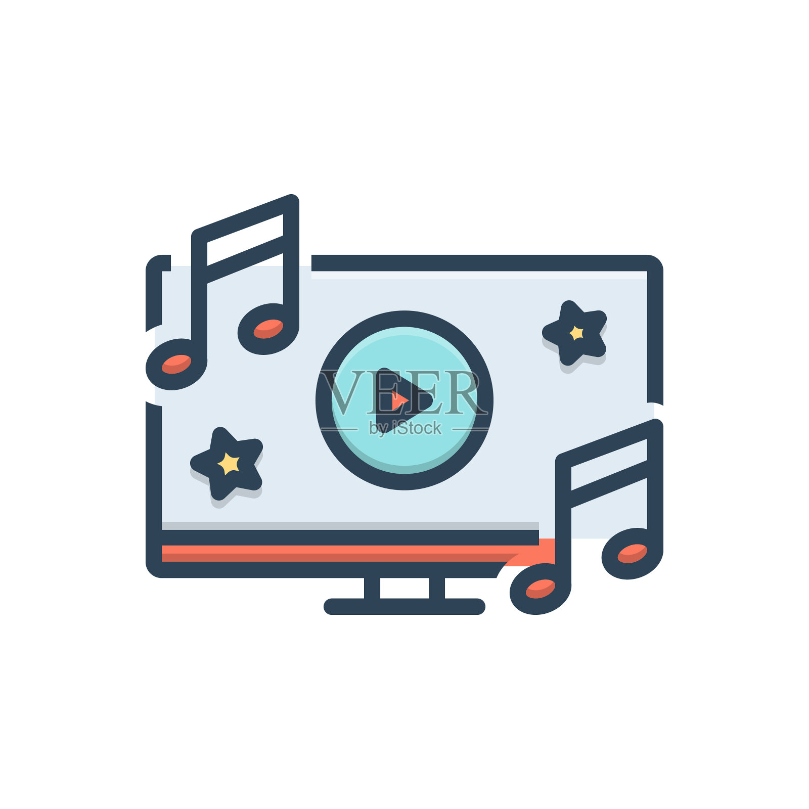 音乐视频插画图片素材