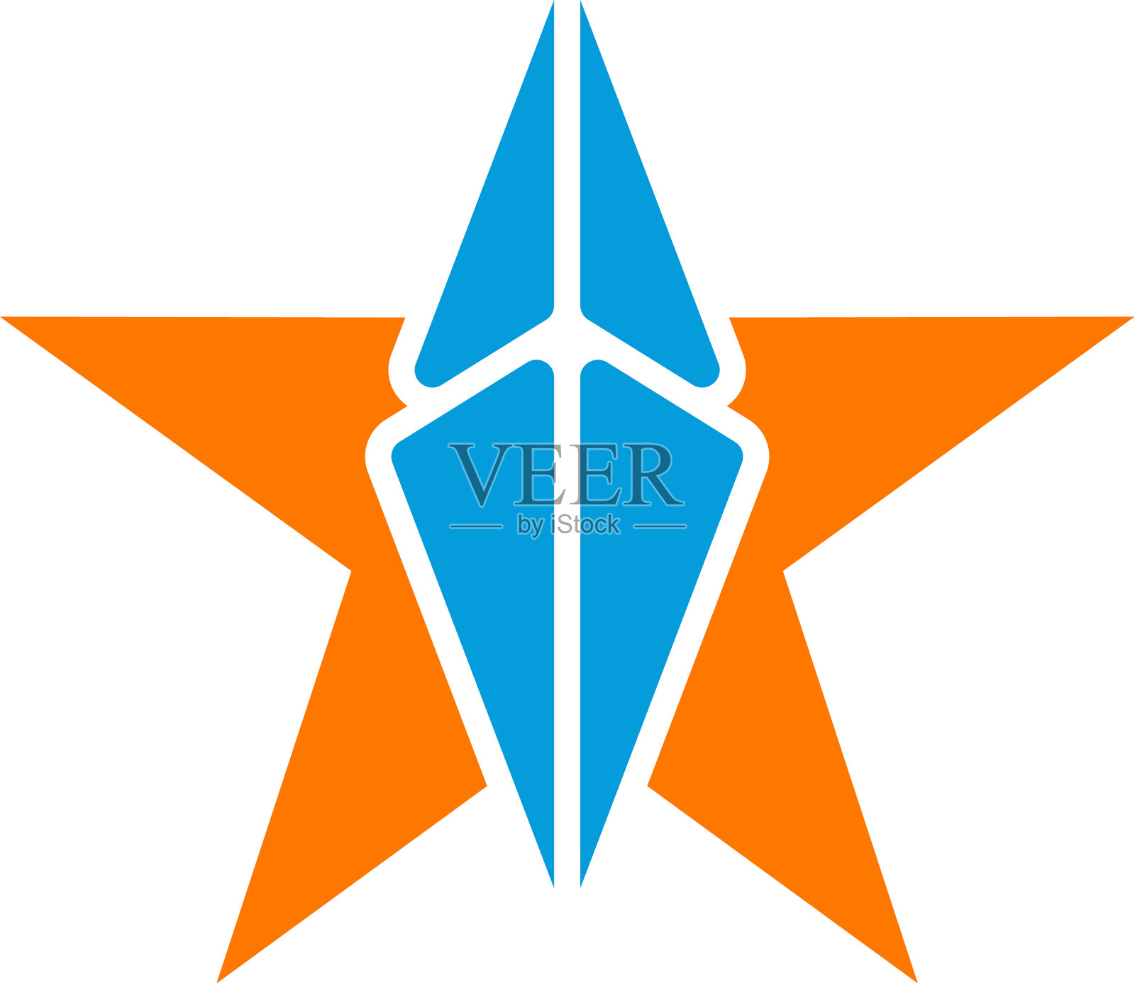 钻石星标志设计模板创意插画图片素材