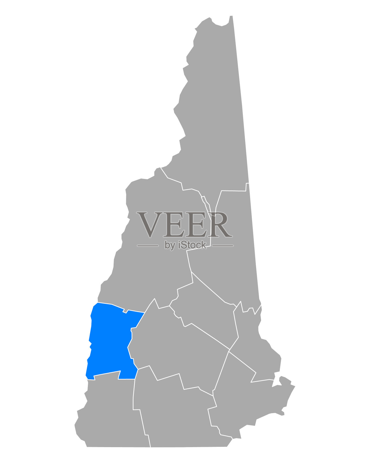 地图新罕布什尔州的沙利文插画图片素材